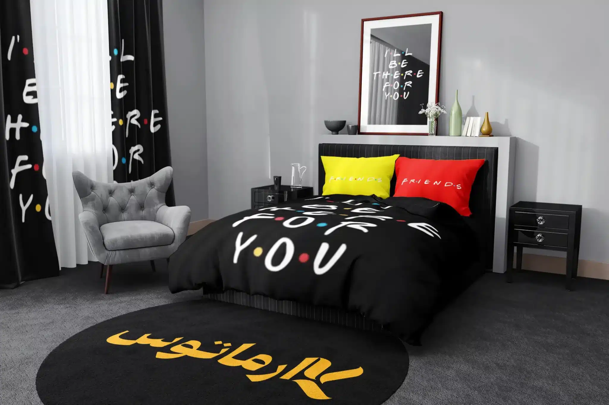 روتختی یک و دو نفره طرح سریال فرندز Friends کد 2 5,900,000 تومان &Ndash; کارماتوس روتختی یک و دو نفره طرح سریال فرندز Friends - کارماتوس