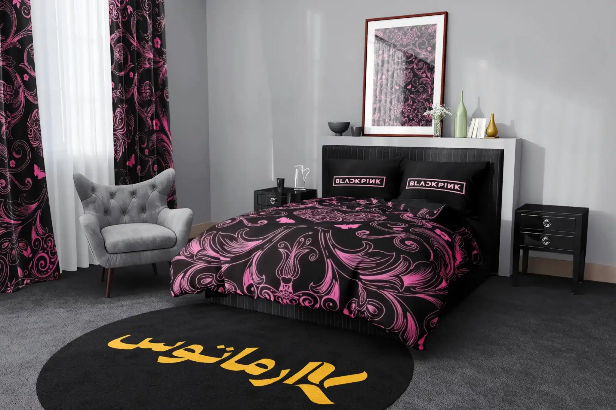 روتختی طرح بلک پینک Black Pink کد 2 5,900,000 تومان &Ndash; کارماتوس روتختی طرح بلک پینک Black Pink یک و دو نفره - کارماتوس