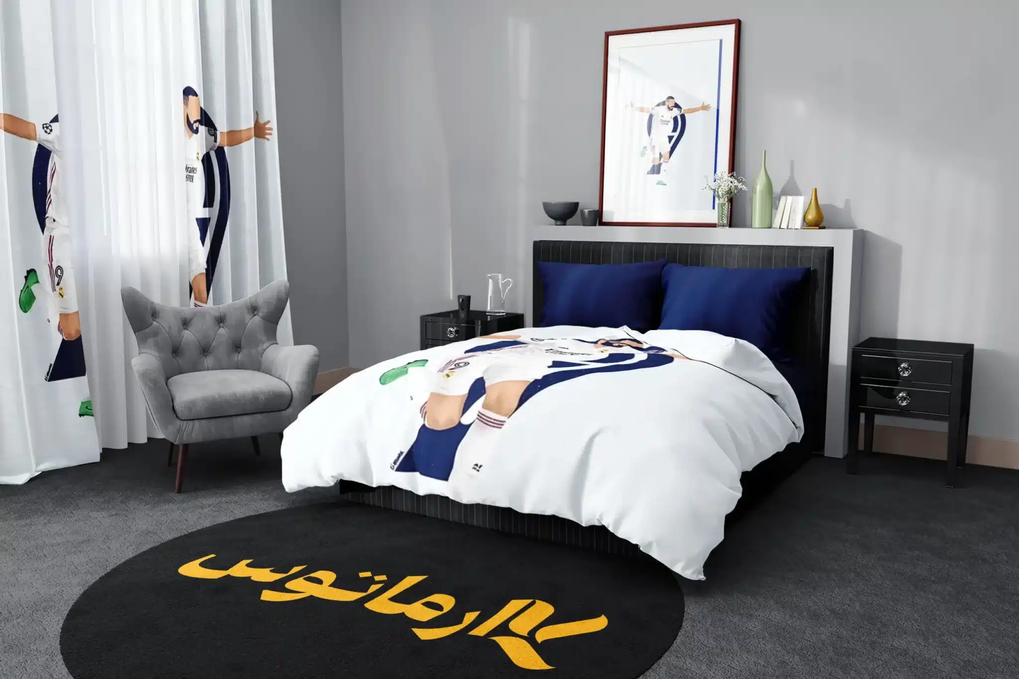 روتختی طرح کریم بنزما Karim Benzema کد 8 5,900,000 تومان &Ndash; کارماتوس روتختی طرح کریم بنزما Karim Benzema یک و دو نفره - کارماتوس