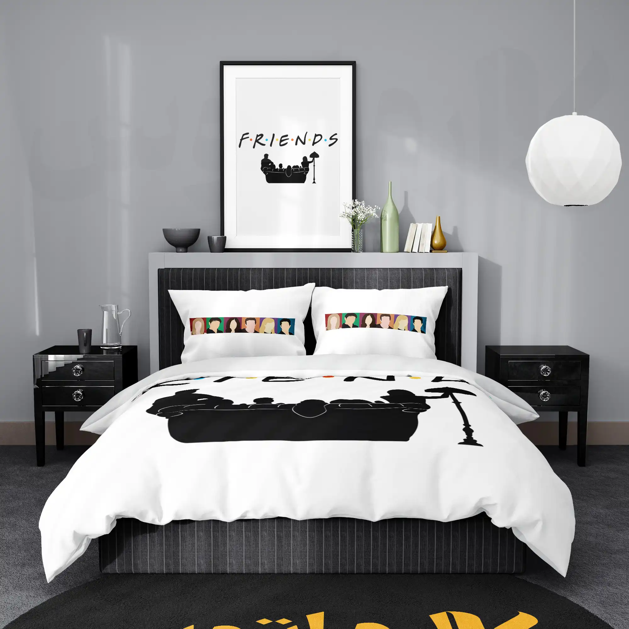 روتختی طرح فرندز Friends کد 5 5,900,000 تومان &Ndash; کارماتوس روتختی یک و دو نفره طرح سریال فرندز Friends - کارماتوس