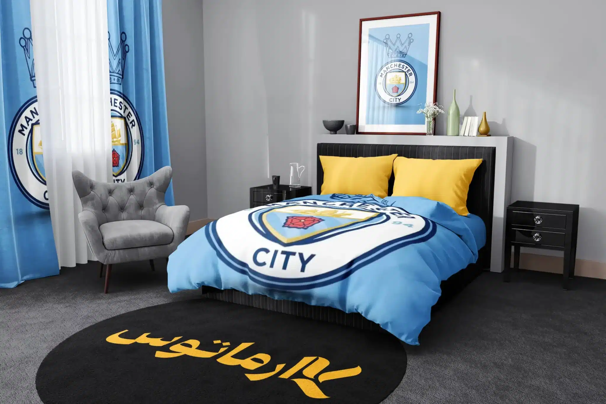 روتختی طرح منچستر سیتی Manchester City کد 6 5,900,000 تومان &Ndash; کارماتوس روتختی طرح منچستر سیتی Manchester City یک و دو نفره کارماتوس