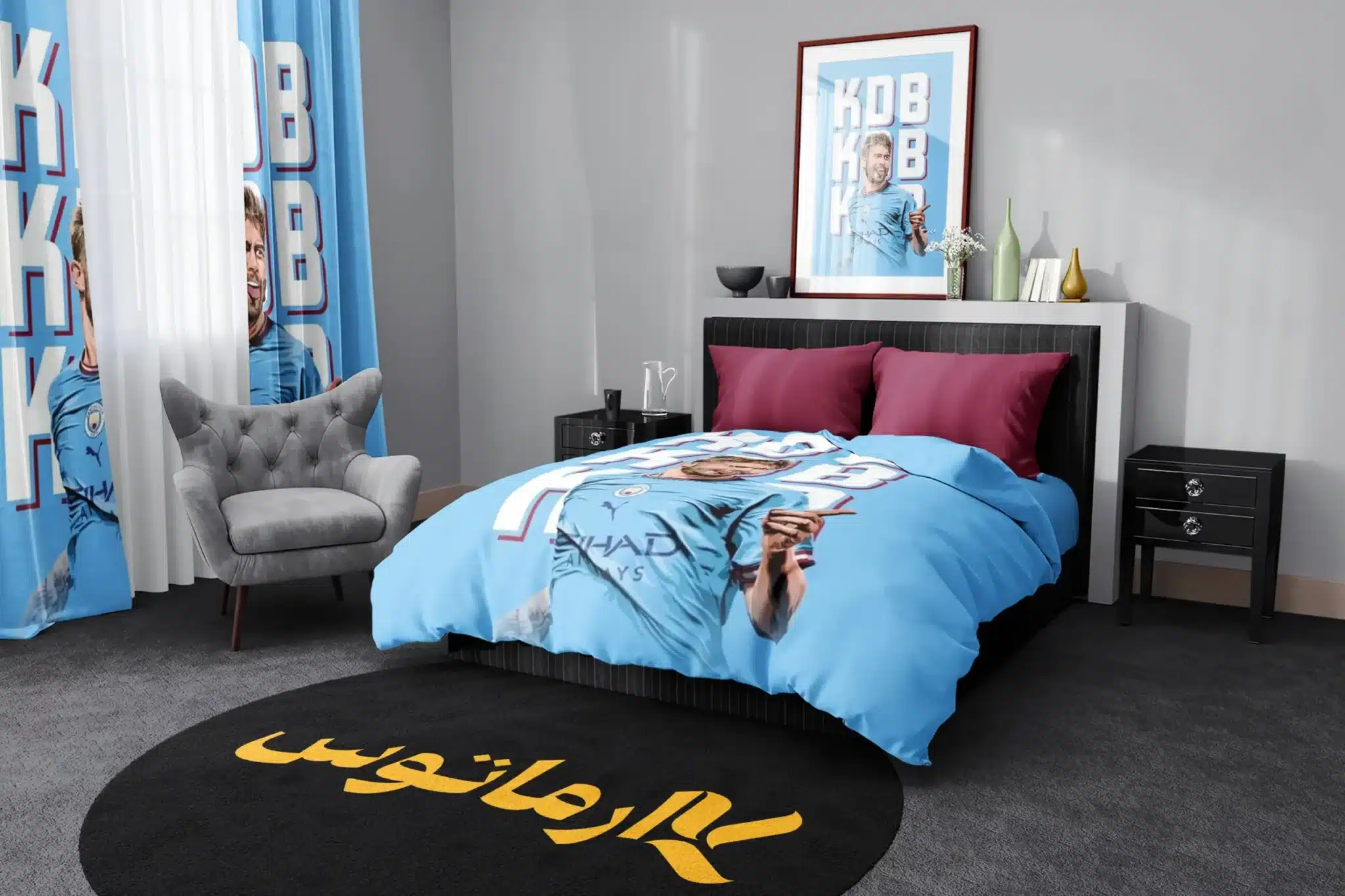 روتختی طرح منچستر سیتی Manchester City کد 7 5,900,000 تومان &Ndash; کارماتوس روتختی طرح منچستر سیتی Manchester City یک و دو نفره کارماتوس