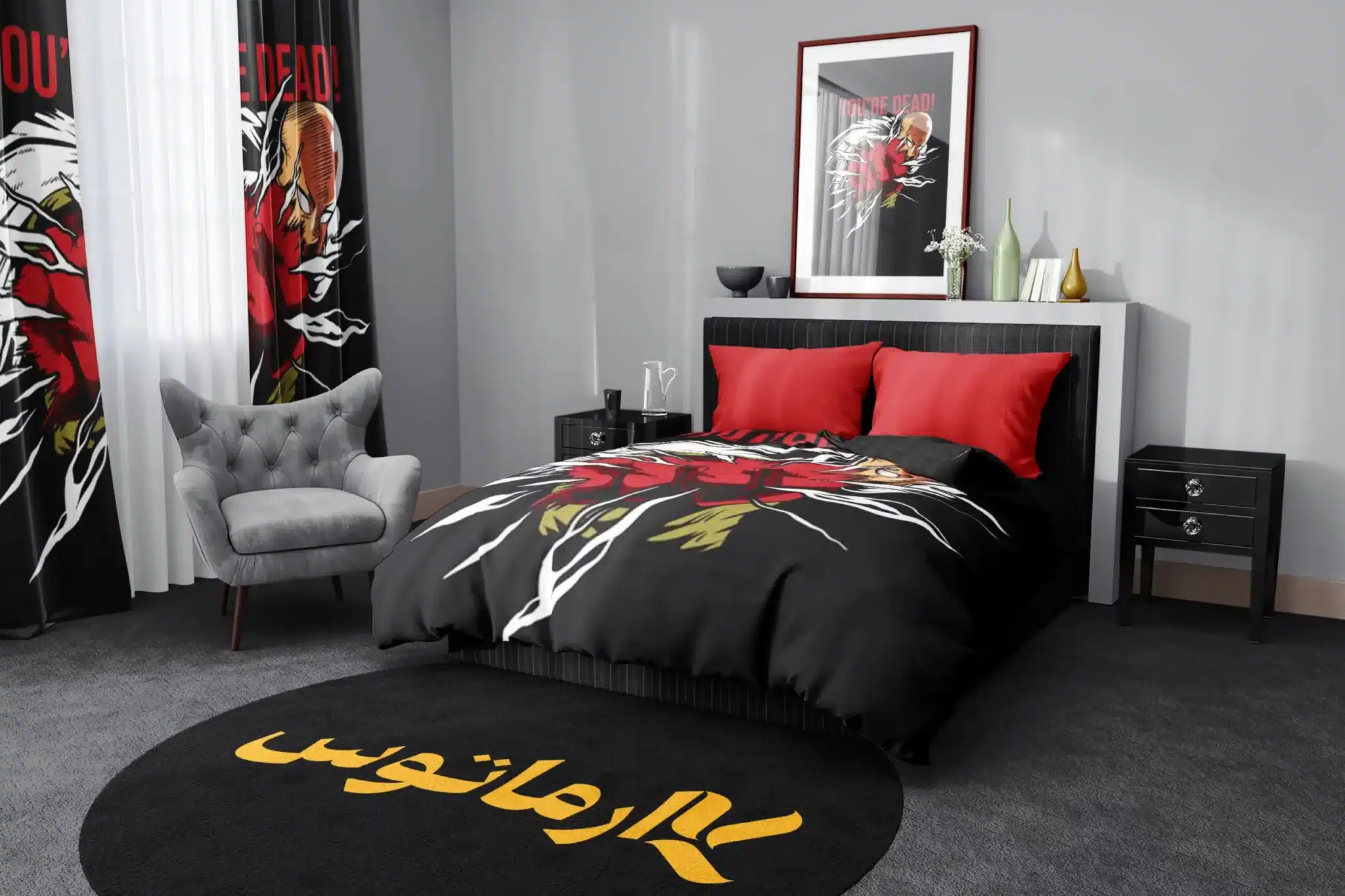 روتختی طرح وان پانچ من One Punch Man کد 1 5,900,000 تومان &Ndash; کارماتوس روتختی طرح وان پانچ من One Punch Man یک و دو نفره - کارماتوس