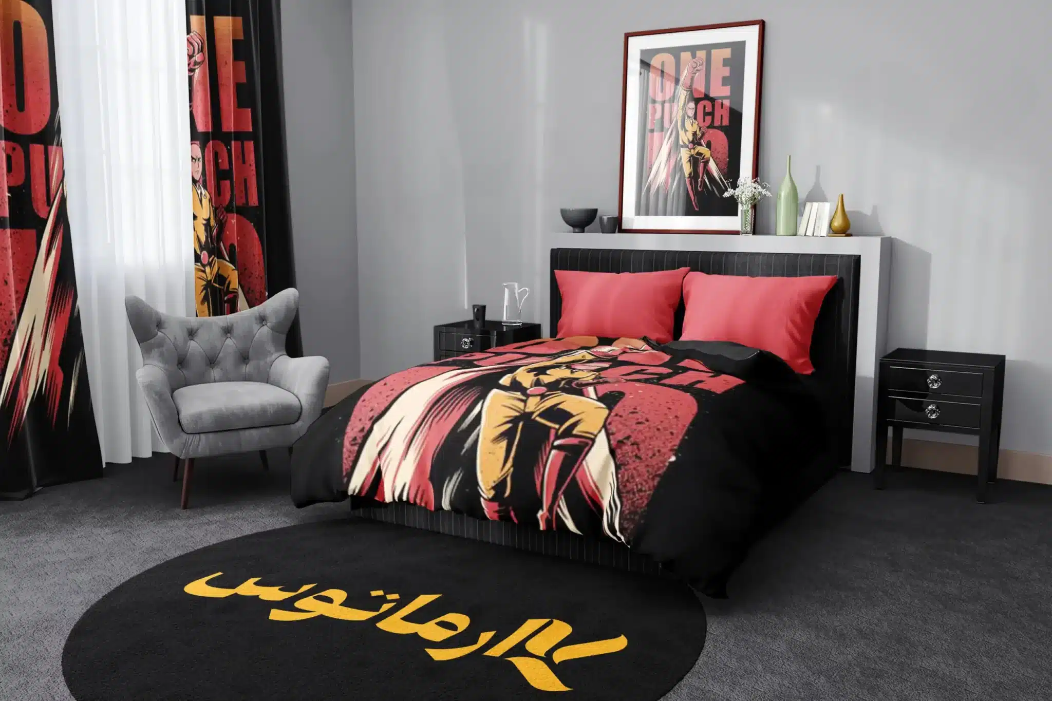 روتختی طرح وان پانچ من One Punch Man کد 3 5,900,000 تومان &Ndash; کارماتوس روتختی طرح وان پانچ من One Punch Man یک و دو نفره - کارماتوس