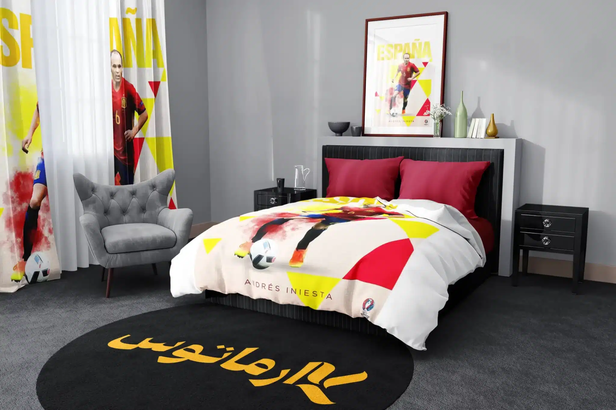 روتختی طرح آندرس اینیستا Andres Iniesta کد 4 5,900,000 تومان &Ndash; کارماتوس روتختی طرح آندرس اینیستا Andres Iniesta یک و دو نفره - کارماتوس