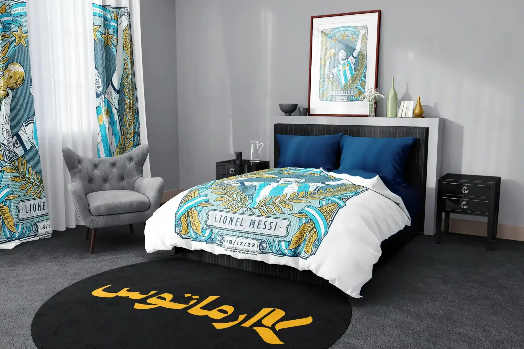 روتختی طرح لیونل مسی Lionel Messi کد 6 5,900,000 تومان &Ndash; کارماتوس روتختی طرح لیونل مسی Lionel Messi یک و دو نفره - کارماتوس