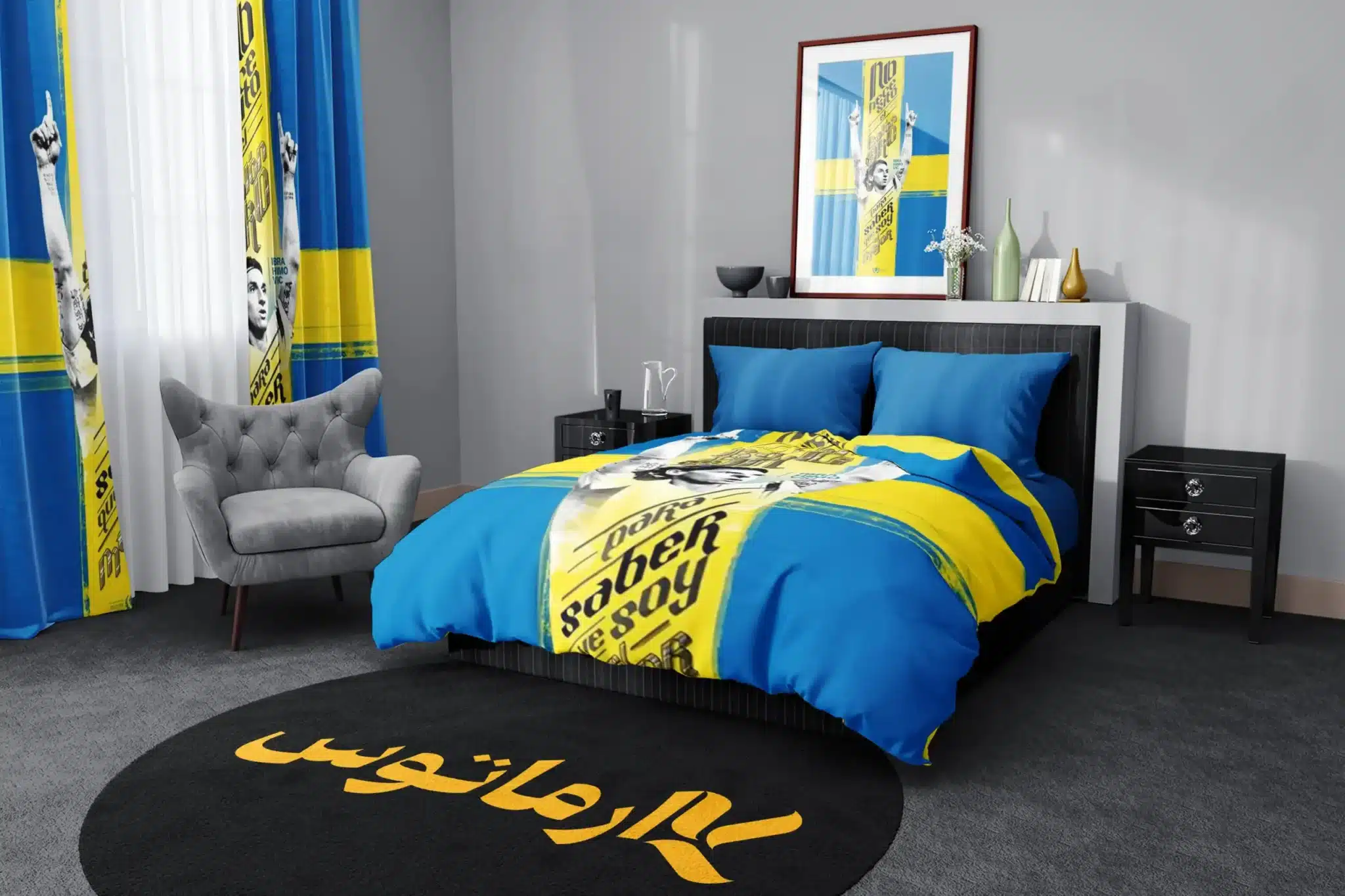 روتختی طرح زلاتان ابراهیموویچ Zlatan Ibrahimovic کد 3 5,900,000 تومان &Ndash; کارماتوس روتختی طرح زلاتان ابراهیموویچ Zlatan Ibrahimovic یک و دو نفره - کارماتوس