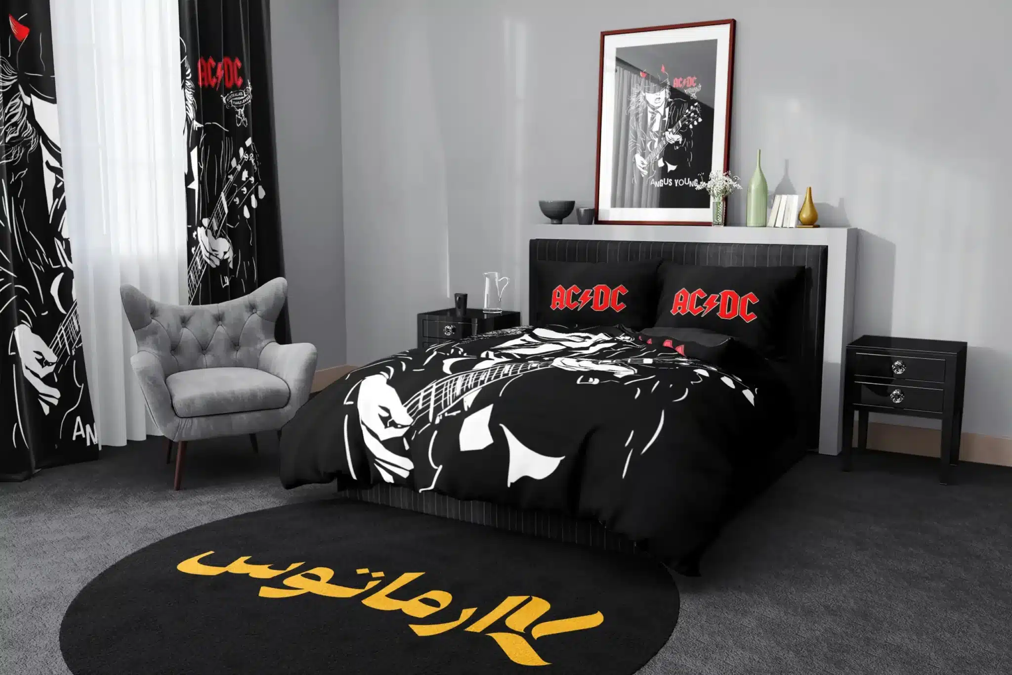 روتختی طرح ای سی/ دی سی Ac/Dc کد 1 5,900,000 تومان &Ndash; کارماتوس روتختی طرح ای سی/ دی سی Ac/Dc یک و دو نفره کارماتوس