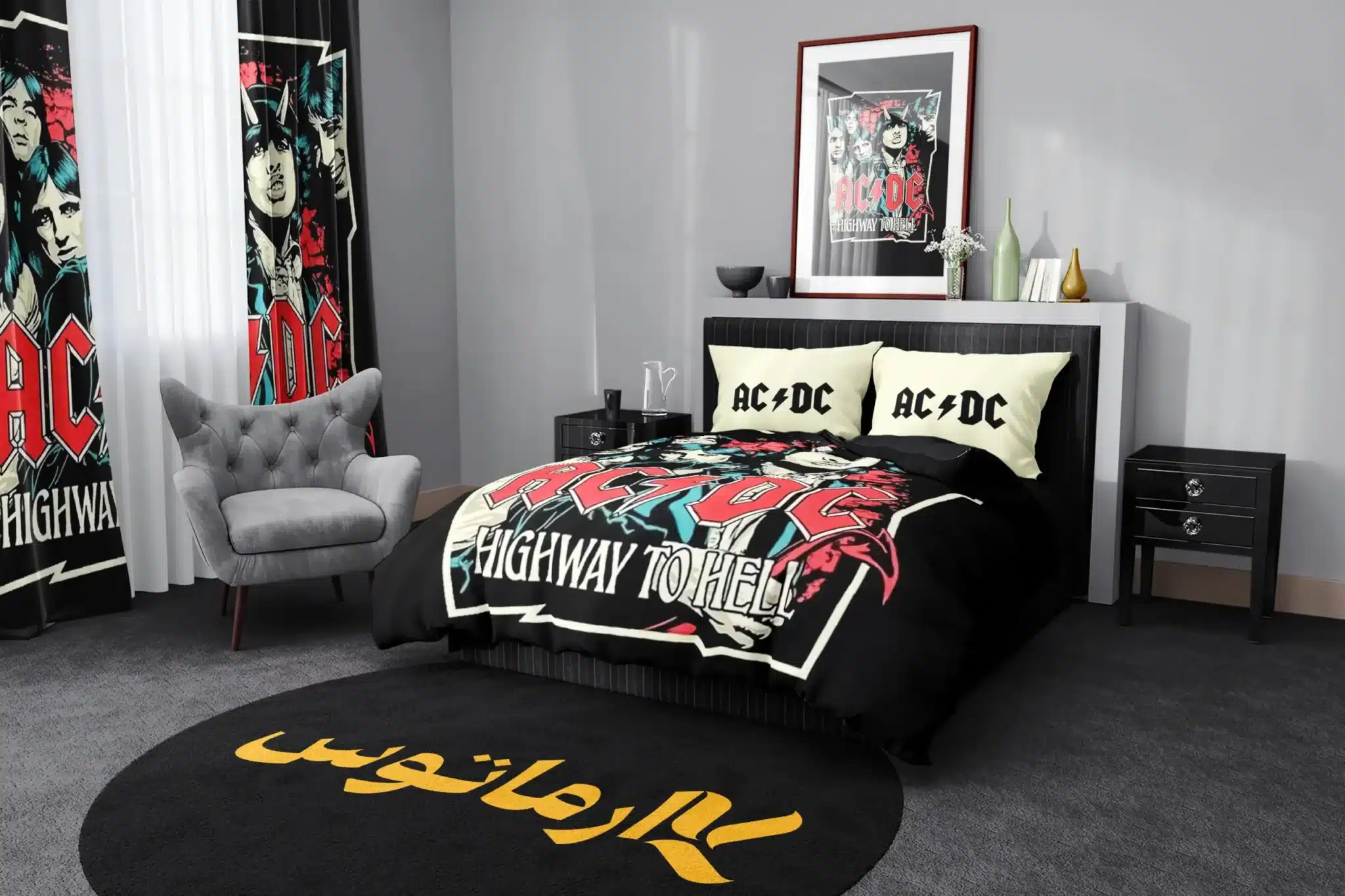 روتختی طرح ای سی/ دی سی Ac/Dc کد 3 5,900,000 تومان &Ndash; کارماتوس روتختی طرح ای سی/ دی سی Ac/Dc یک و دو نفره کارماتوس