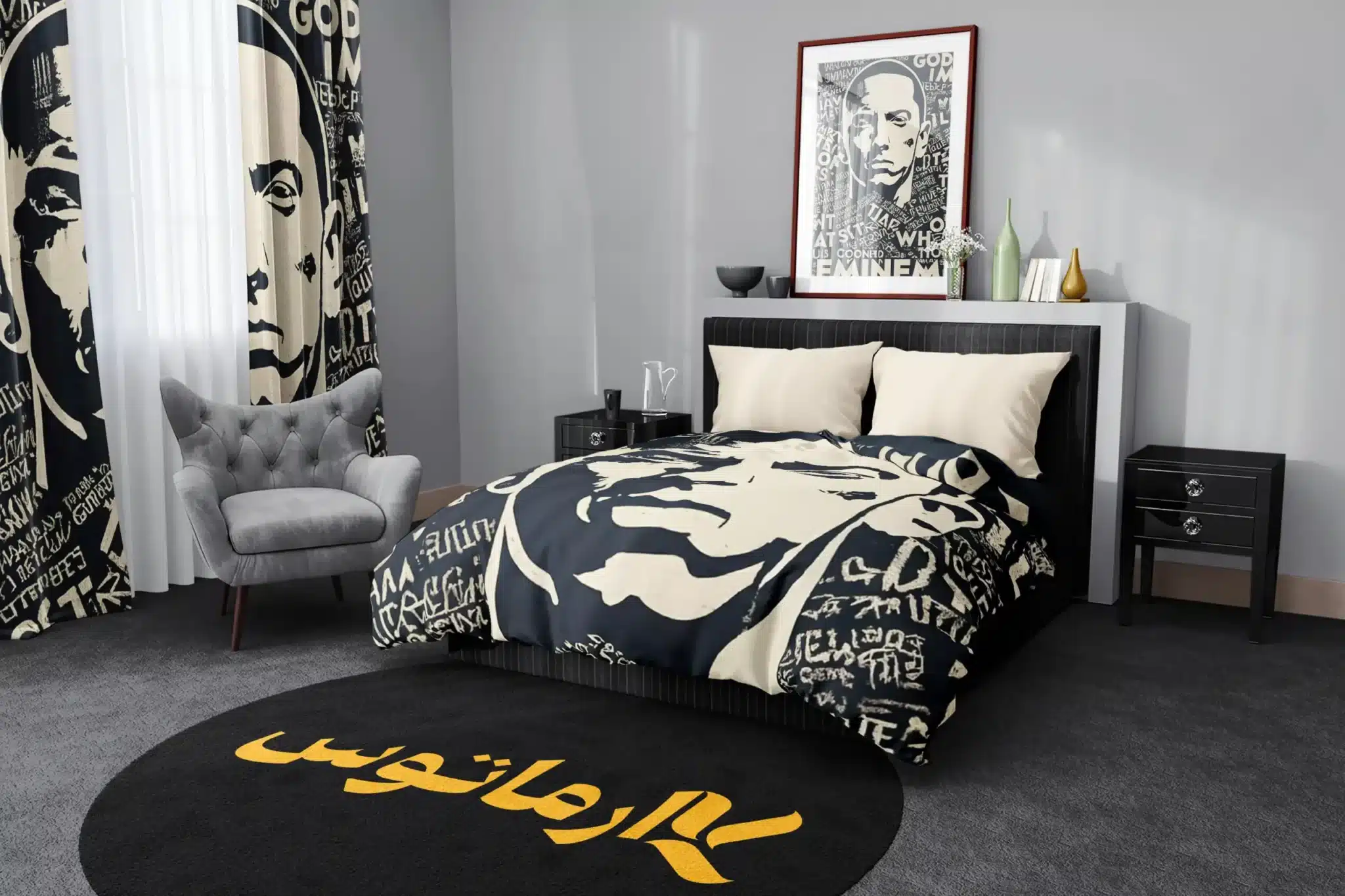 روتختی طرح امینم Eminem کد 4 5,900,000 تومان &Ndash; کارماتوس روتختی طرح امینم Eminem یک و دو نفره کارماتوس