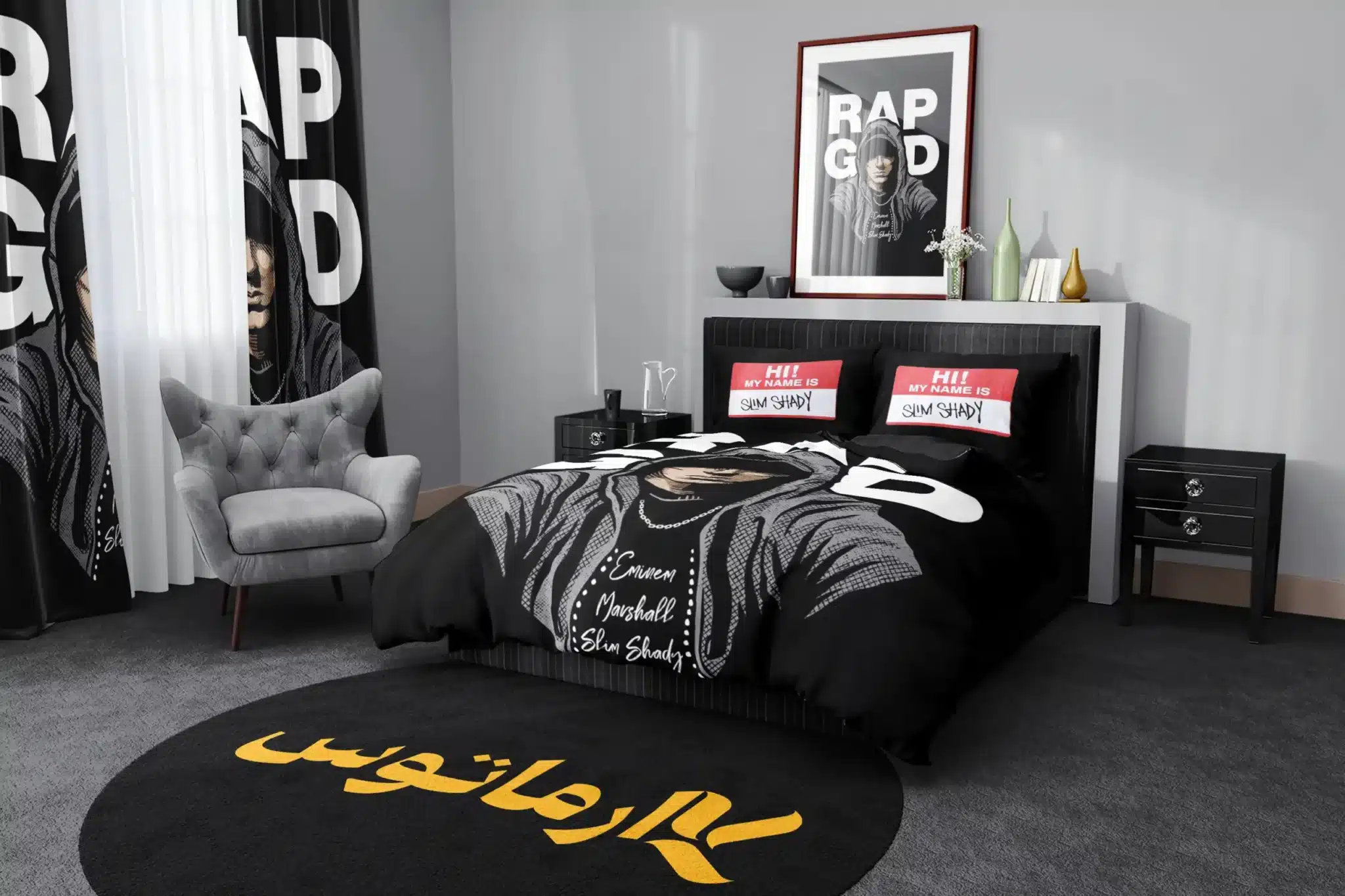 روتختی طرح امینم Eminem کد 7 5,900,000 تومان &Ndash; کارماتوس روتختی طرح امینم Eminem یک و دو نفره کارماتوس