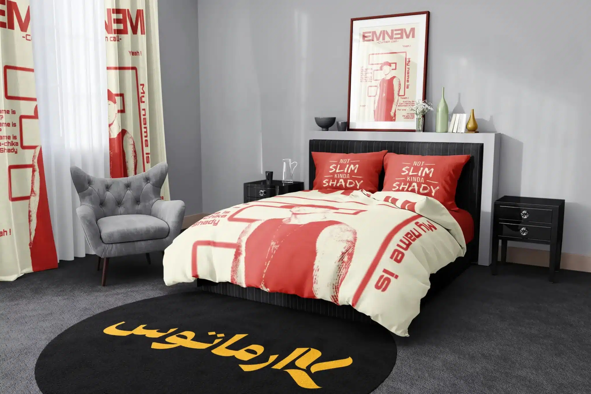 روتختی طرح امینم Eminem کد 8 5,900,000 تومان &Ndash; کارماتوس روتختی طرح امینم Eminem یک و دو نفره کارماتوس