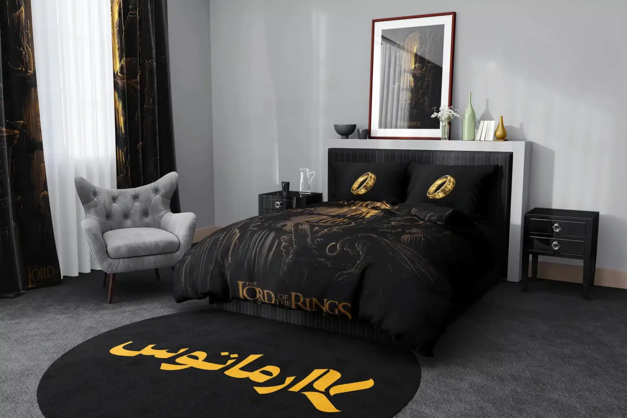 روتختی طرح ارباب حلقه ها The Lord Of The Rings کد 1 5,900,000 تومان &Ndash; کارماتوس روتختی طرح ارباب حلقه ها The Lord Of The Rings یک و دو نفره کارماتوس