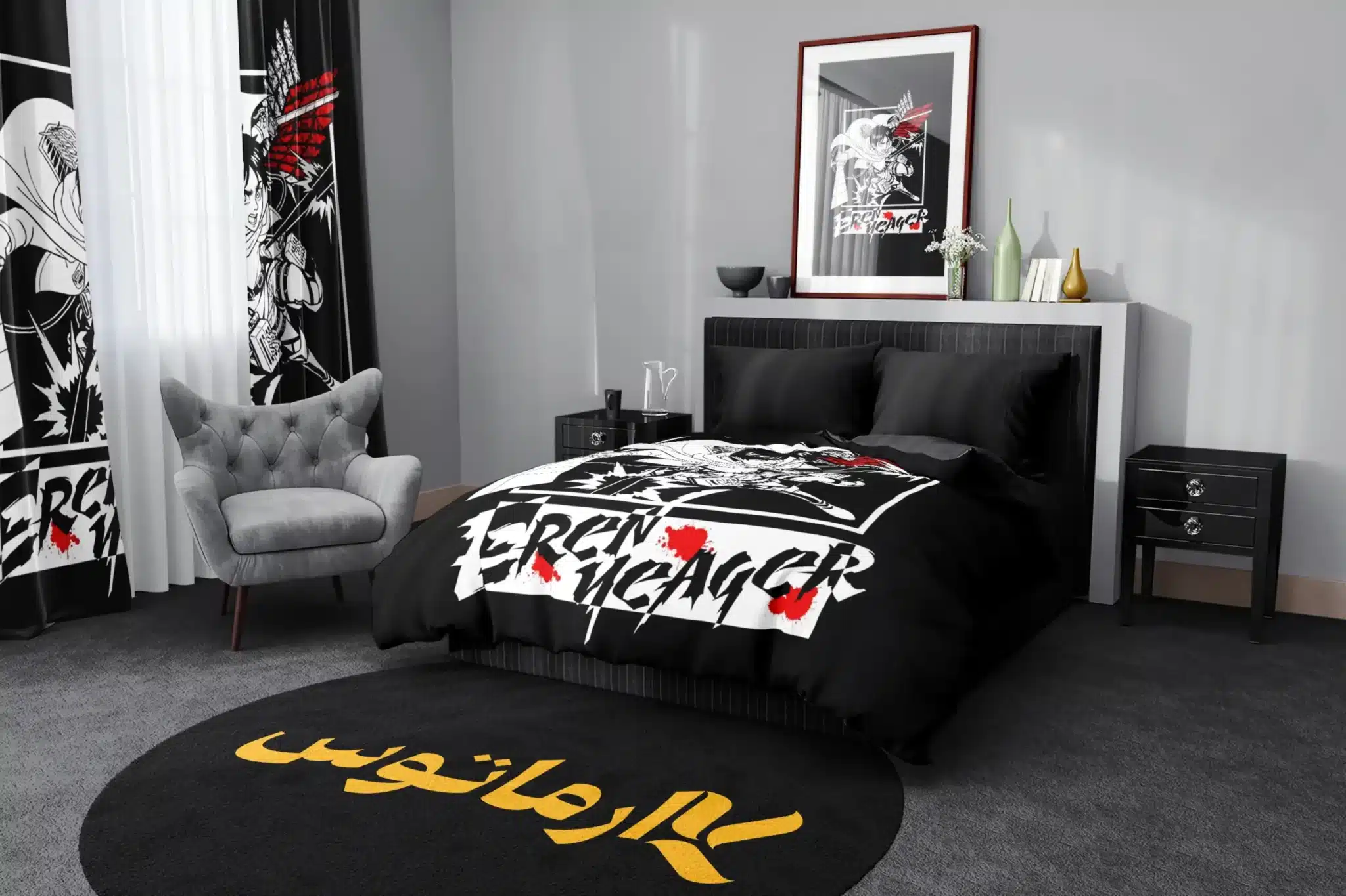 روتختی طرح اتک آن تایتان Attack On Titan کد 6 5,900,000 تومان &Ndash; کارماتوس روتختی طرح اتک آن تایتان Attack On Titan یک و دو نفره کارماتوس