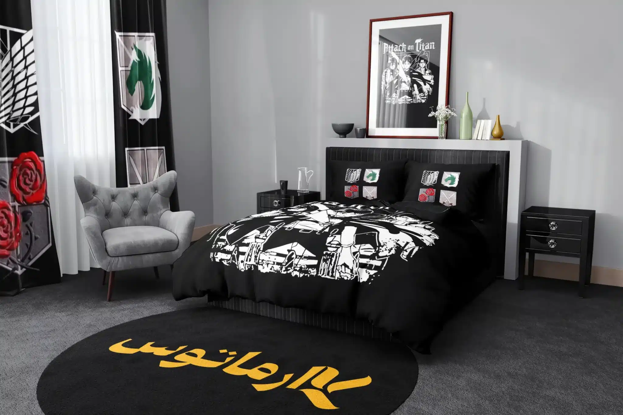 روتختی طرح اتک آن تایتان Attack On Titan کد 8 5,900,000 تومان &Ndash; کارماتوس روتختی طرح اتک آن تایتان Attack On Titan یک و دو نفره کارماتوس