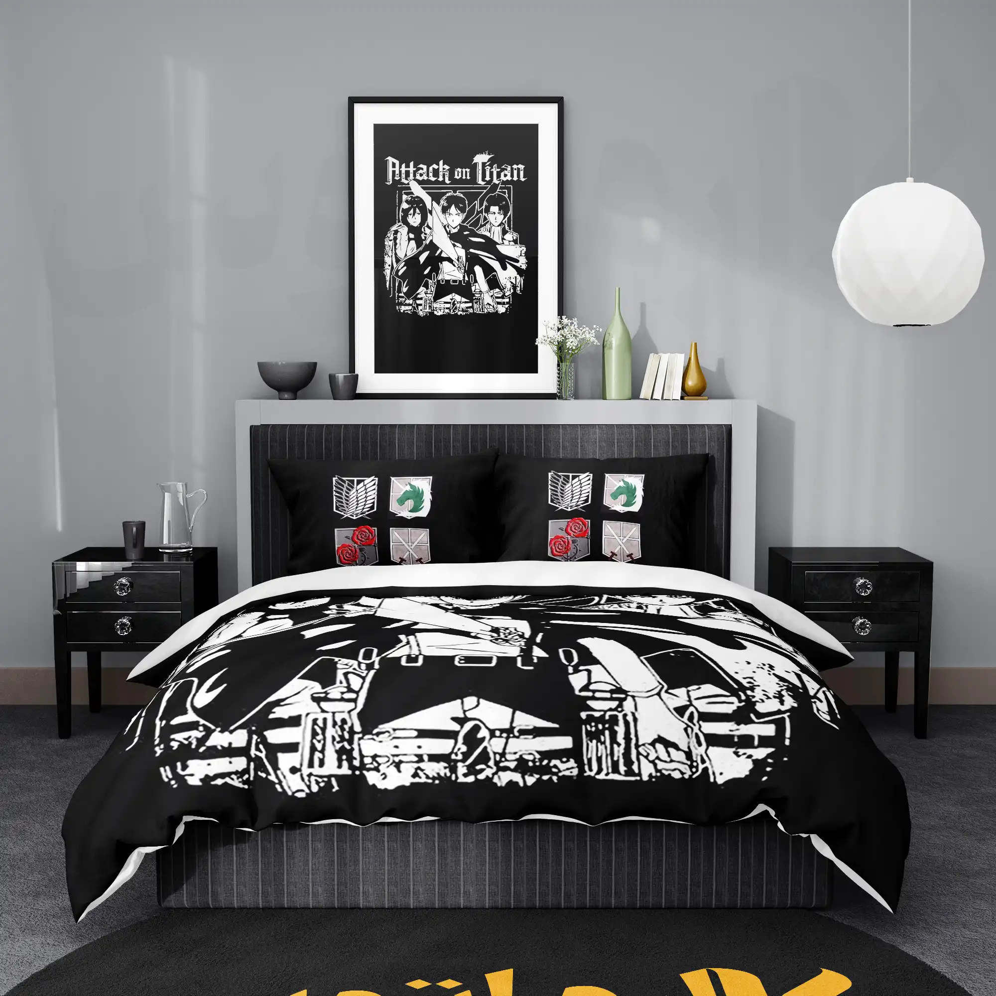 روتختی طرح اتک آن تایتان Attack On Titan کد 8 5,900,000 تومان &Ndash; کارماتوس روتختی طرح اتک آن تایتان Attack On Titan یک و دو نفره کارماتوس