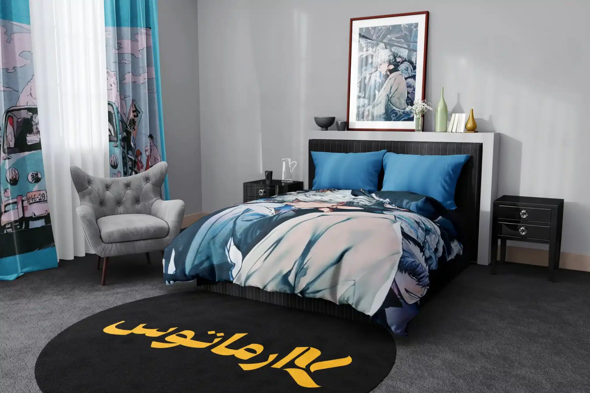 روتختی طرح گینتاما Gintama کد 5 5,900,000 تومان &Ndash; کارماتوس روتختی طرح گینتاما Gintama یک و دو نفره کارماتوس