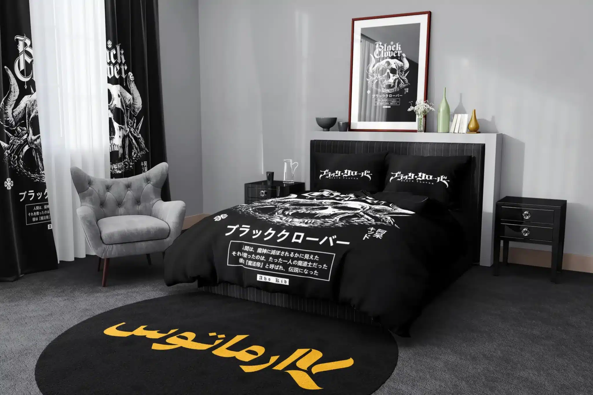 روتختی طرح شبدر سیاه Black Clover کد 1 5,900,000 تومان &Ndash; کارماتوس روتختی طرح شبدر سیاه Black Clover یک و دو نفره - کارماتوس