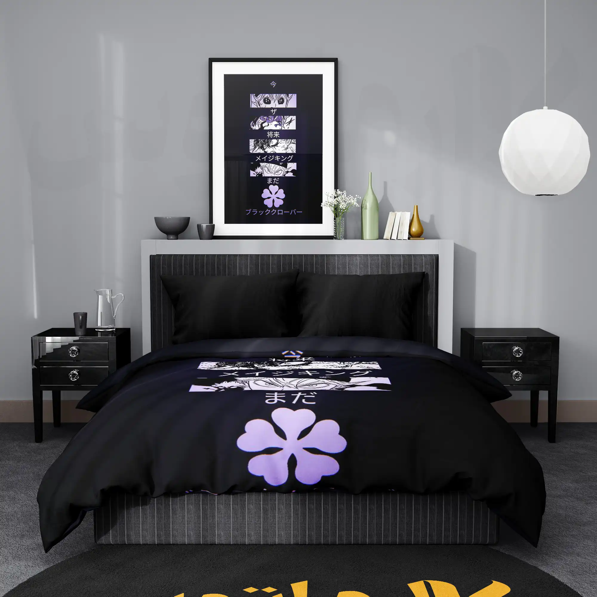 روتختی طرح شبدر سیاه Black Clover کد 5 5,900,000 تومان &Ndash; کارماتوس روتختی طرح شبدر سیاه Black Clover یک و دو نفره - کارماتوس