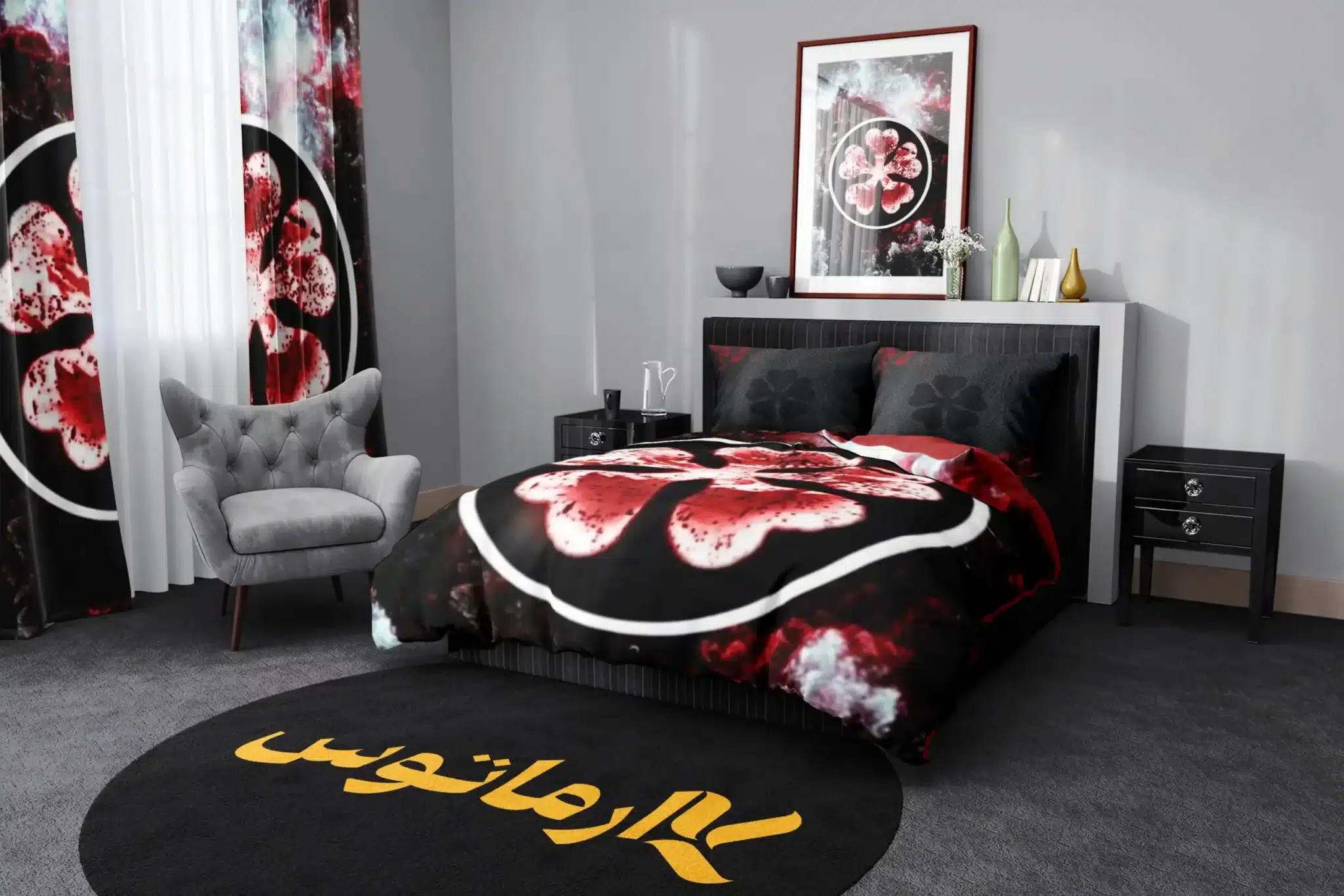 روتختی طرح شبدر سیاه Black Clover کد 6 5,900,000 تومان &Ndash; کارماتوس روتختی طرح شبدر سیاه Black Clover یک و دو نفره - کارماتوس