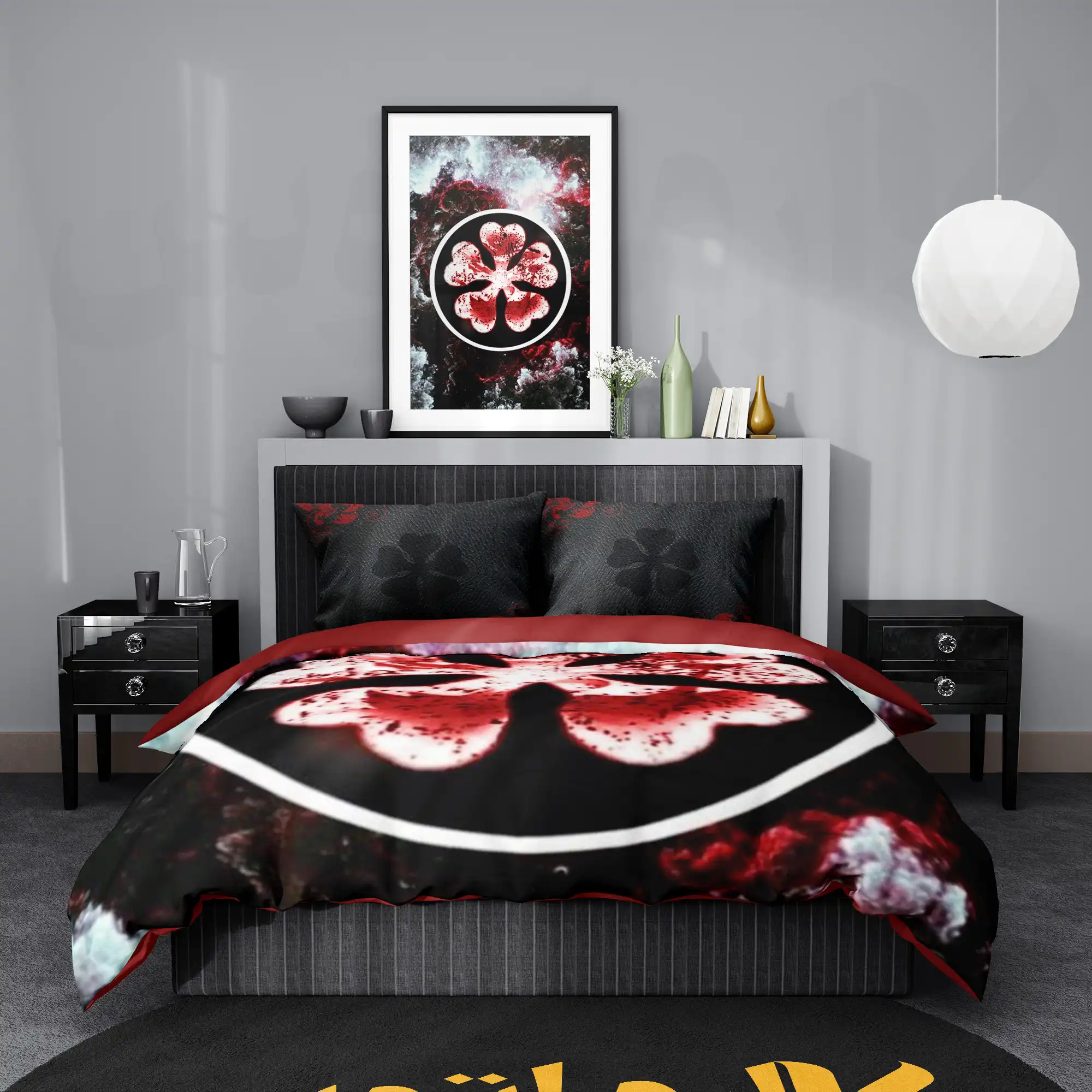 روتختی طرح شبدر سیاه Black Clover کد 6 5,900,000 تومان &Ndash; کارماتوس روتختی طرح شبدر سیاه Black Clover یک و دو نفره - کارماتوس