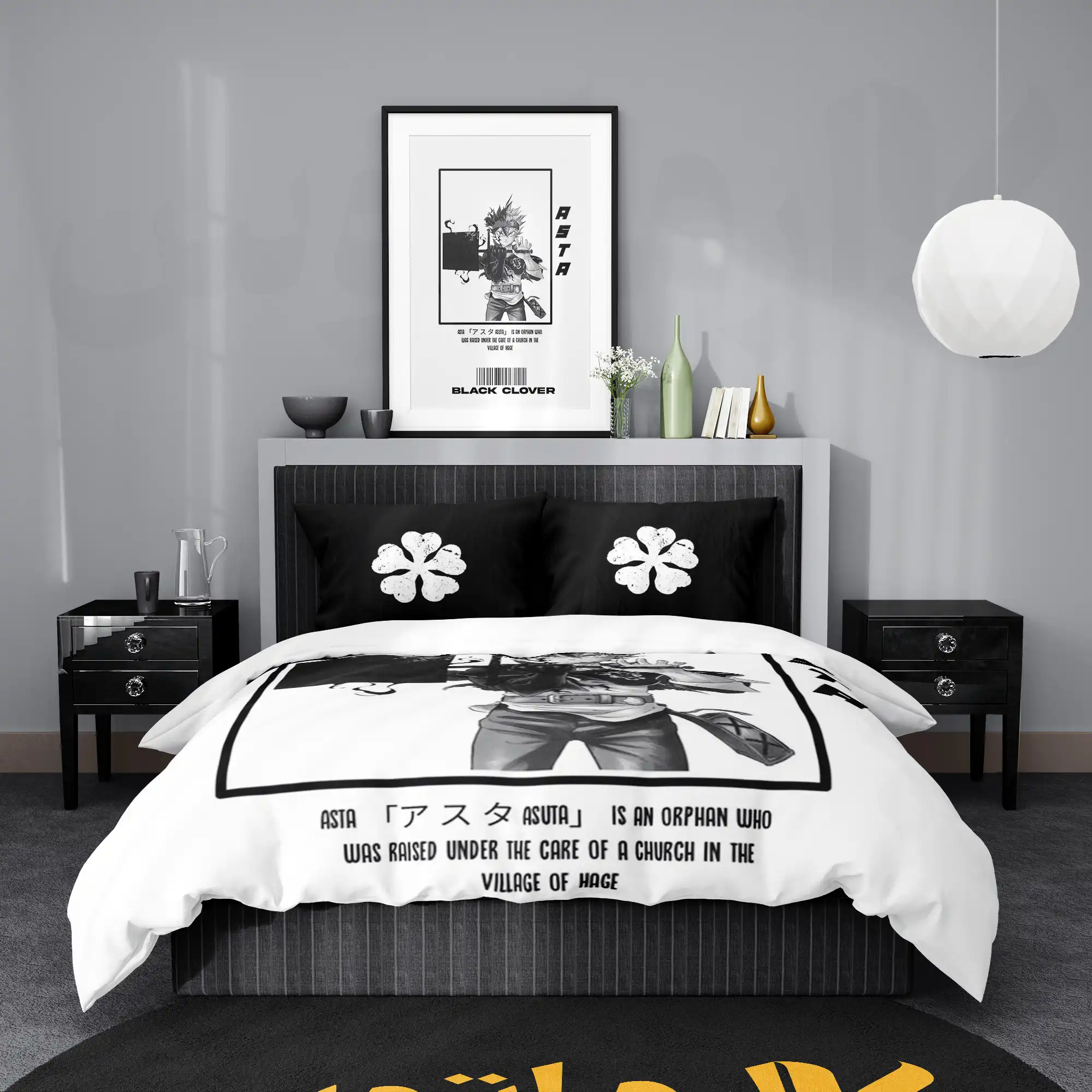 روتختی طرح شبدر سیاه Black Clover کد 8 5,900,000 تومان &Ndash; کارماتوس روتختی طرح شبدر سیاه Black Clover یک و دو نفره - کارماتوس