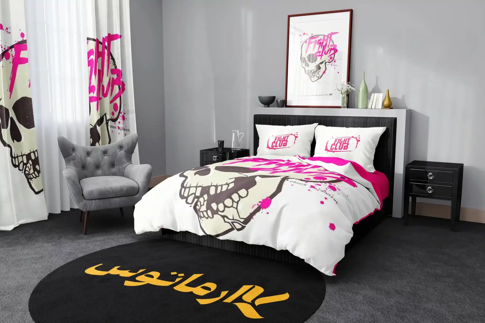 روتختی طرح فیلم باشگاه مبارزه Fight Club کد 3 5,900,000 تومان &Ndash; کارماتوس روتختی طرح فیلم باشگاه مبارزه Fight Club یک و دو نفره کارماتوس