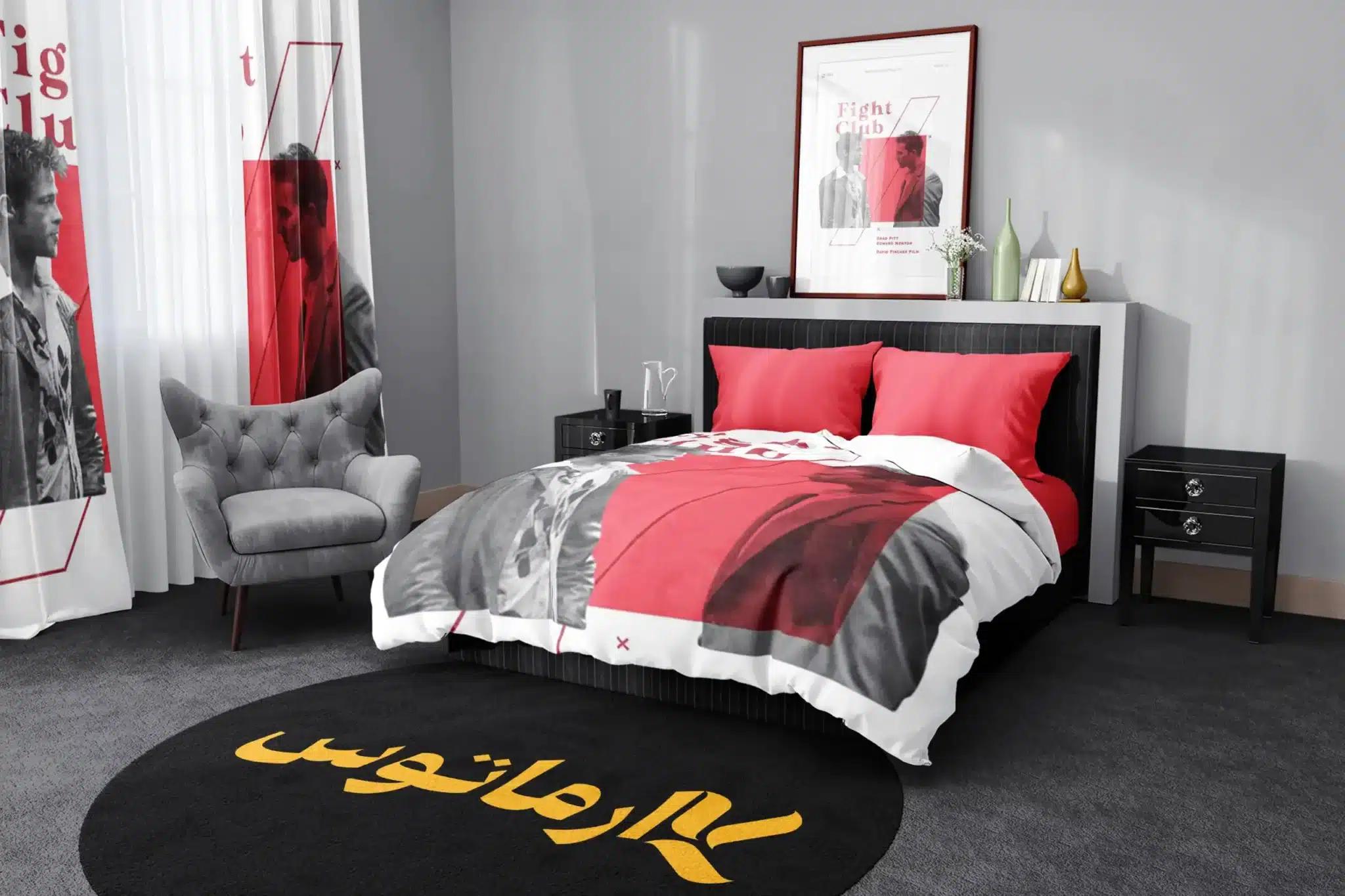 روتختی طرح فیلم باشگاه مبارزه Fight Club کد 4 5,900,000 تومان &Ndash; کارماتوس روتختی طرح فیلم باشگاه مبارزه Fight Club یک و دو نفره کارماتوس