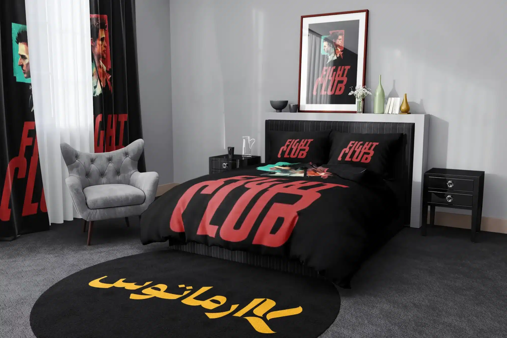 روتختی طرح فیلم باشگاه مبارزه Fight Club کد 5 5,900,000 تومان &Ndash; کارماتوس روتختی طرح فیلم باشگاه مبارزه Fight Club یک و دو نفره کارماتوس