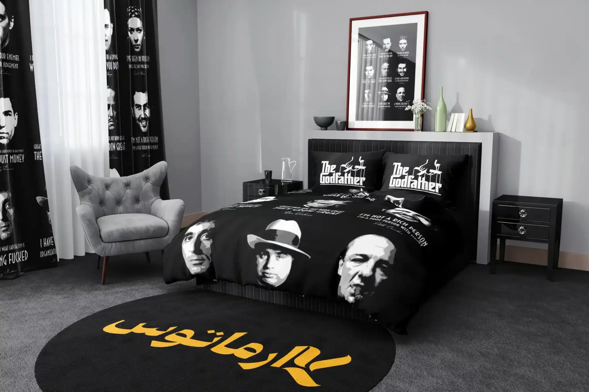 روتختی طرح فیلم پدر خوانده God Father کد 2 5,900,000 تومان &Ndash; کارماتوس روتختی طرح فیلم پدر خوانده God Father یک و دو نفره کارماتوس