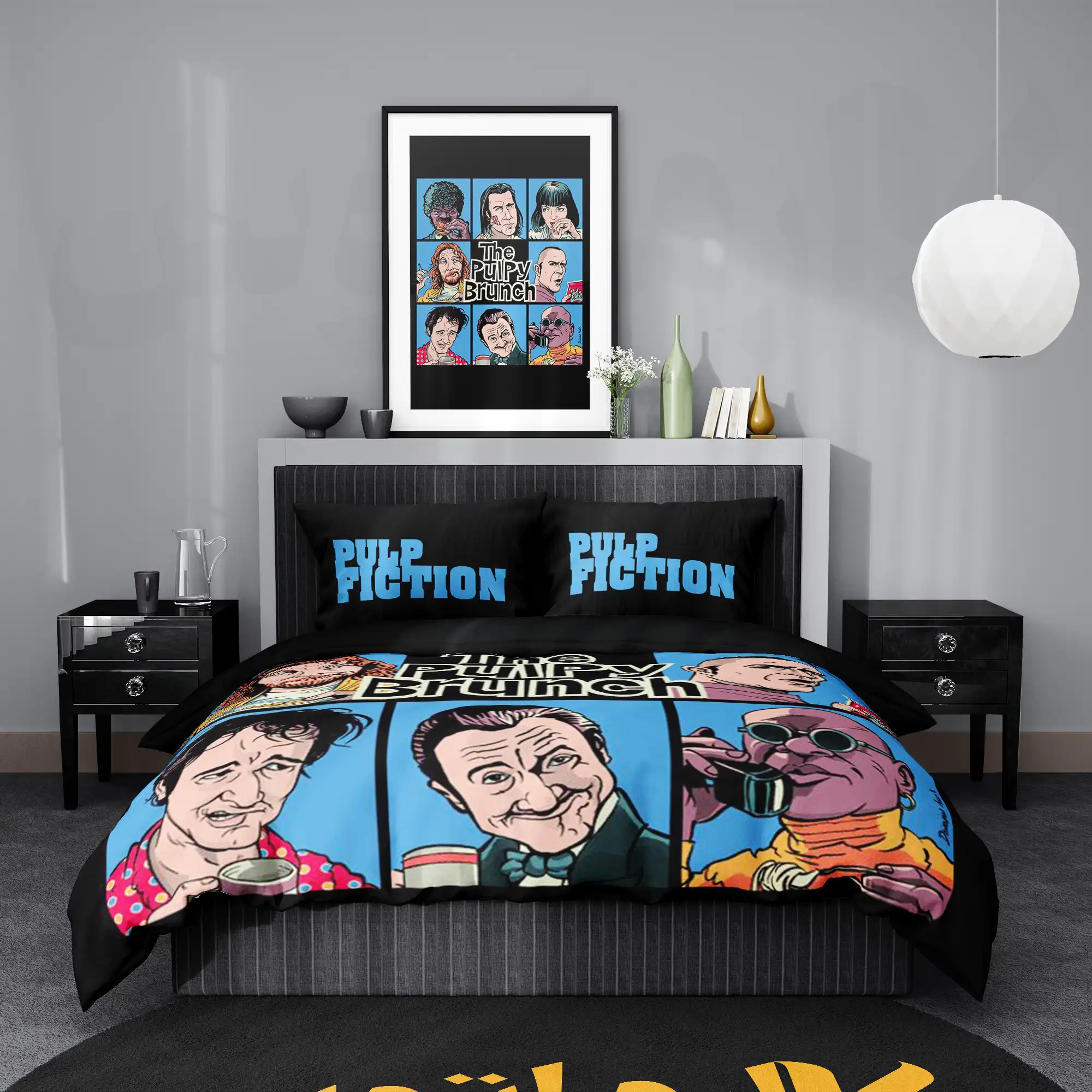 روتختی طرح پالپ فیکشن Pulp Fiction کد 1 5,900,000 تومان &Ndash; کارماتوس روتختی طرح پالپ فیکشن Pulp Fiction یک و دو نفره کارماتوس