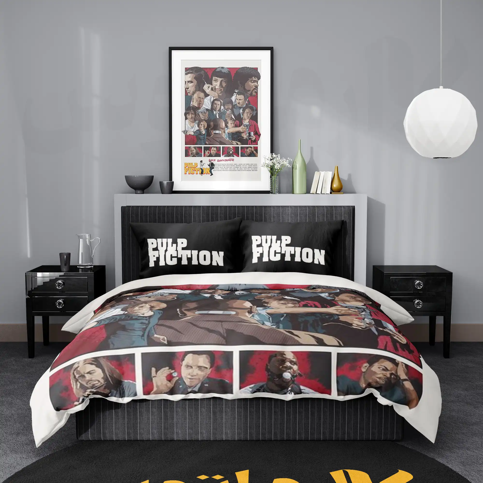 روتختی طرح پالپ فیکشن Pulp Fiction کد 7 5,900,000 تومان &Ndash; کارماتوس روتختی طرح پالپ فیکشن Pulp Fiction یک و دو نفره کارماتوس