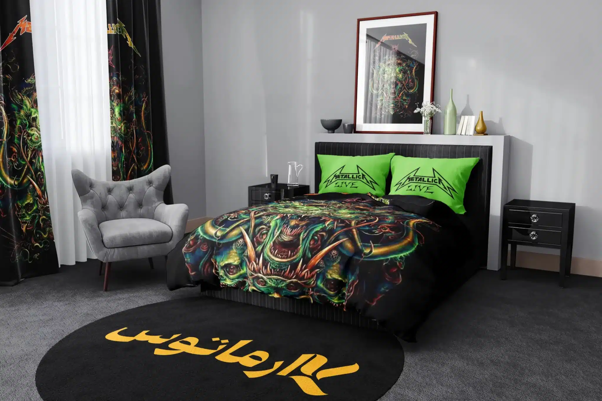 روتختی طرح متالیکا Metallica کد 5 5,900,000 تومان &Ndash; کارماتوس روتختی طرح متالیکا Metallica یک و دو نفره کارماتوس