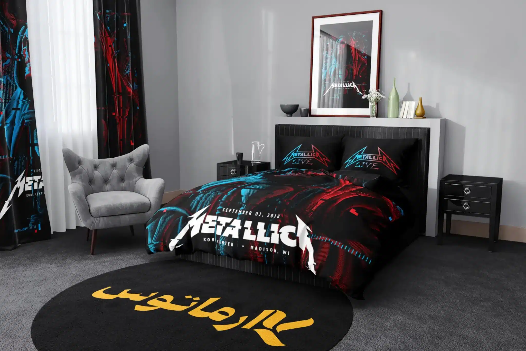 روتختی طرح متالیکا Metallica کد 6 5,900,000 تومان &Ndash; کارماتوس روتختی طرح متالیکا Metallica یک و دو نفره کارماتوس