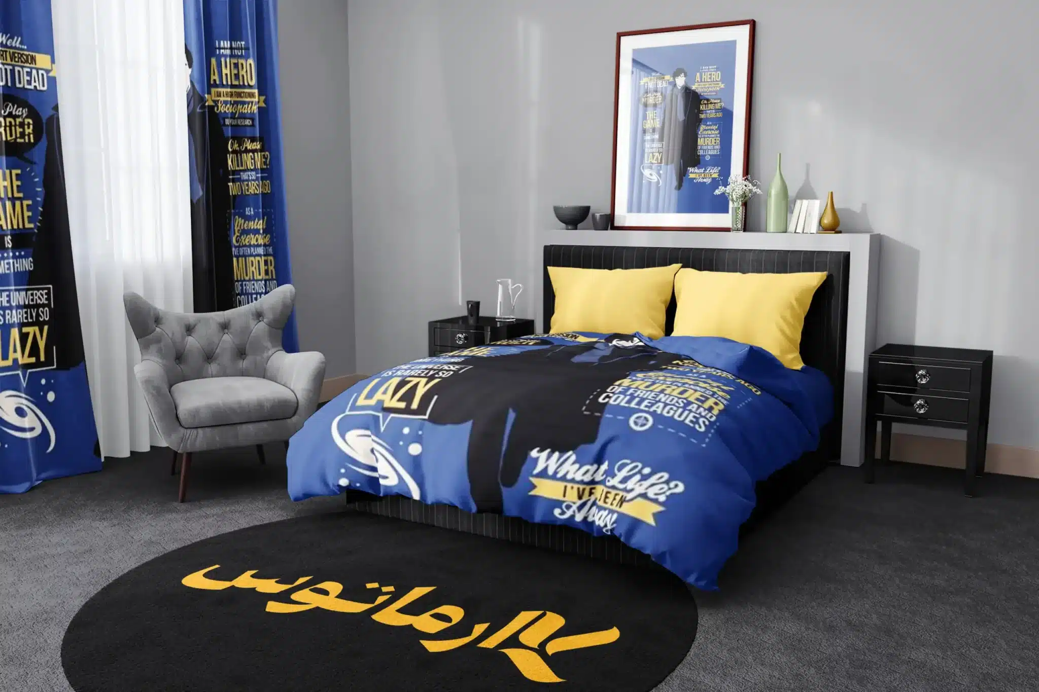 روتختی طرح شرلوک هولمز Sherlock Holmes کد 1 5,900,000 تومان &Ndash; کارماتوس روتختی طرح شرلوک هولمز Sherlock Holmes یک و دو نفره کارماتوس