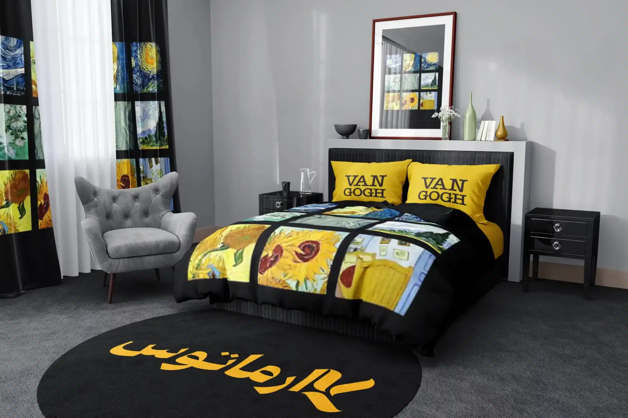 روتختی طرح ونگوگ Van Gogh کد 3 5,900,000 تومان &Ndash; کارماتوس روتختی طرح ونگوگ Van Gogh یک و دو نفره کارماتوس