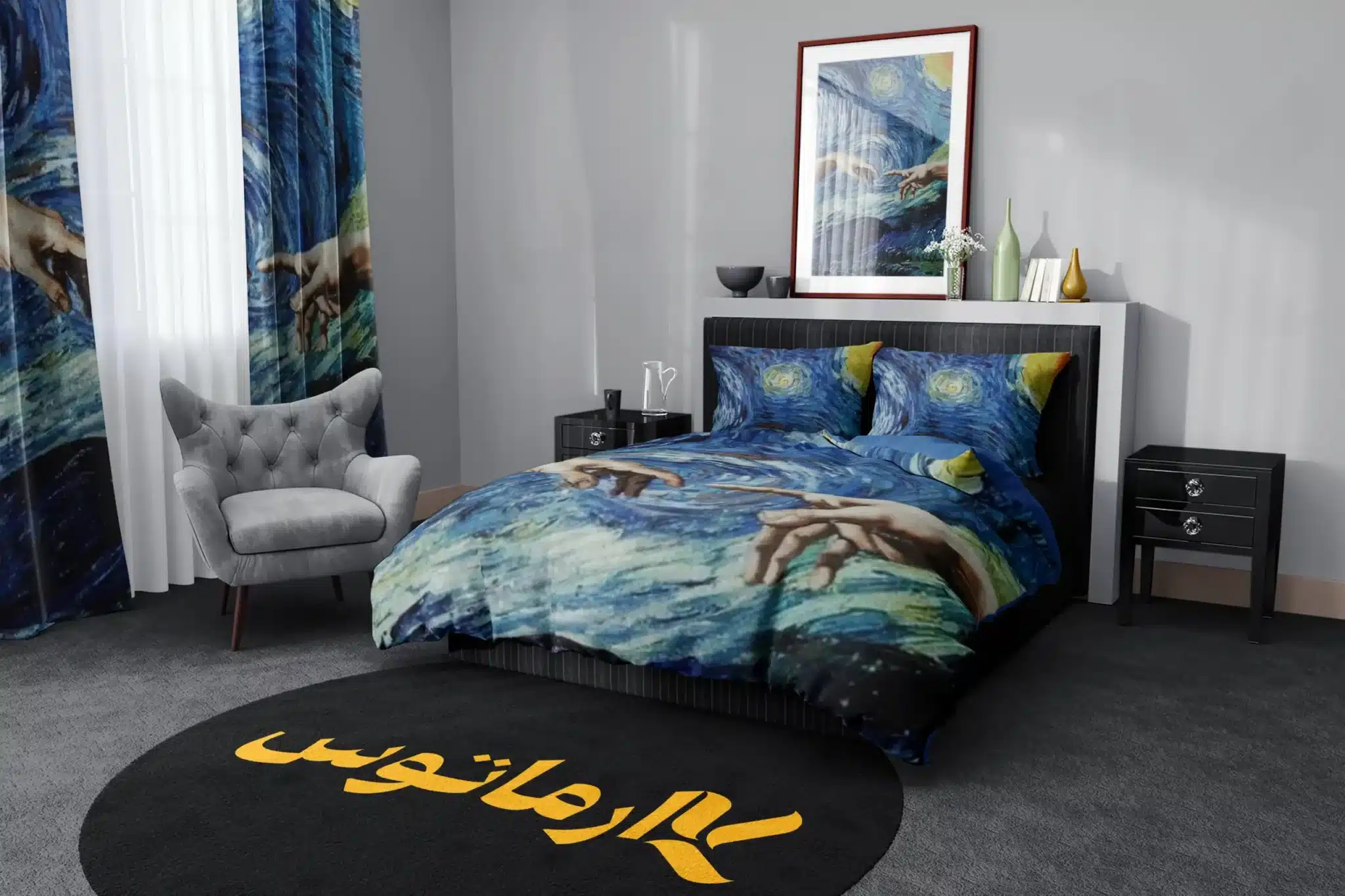 روتختی طرح ونگوگ Van Gogh کد 4 5,900,000 تومان &Ndash; کارماتوس روتختی طرح ونگوگ Van Gogh یک و دو نفره کارماتوس