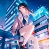 دانلود عکس دختر انیمه در شب A Picture Of An Anime Girl At Night با کیفیت 4K و و رزولویشن بالا - کارماتوس