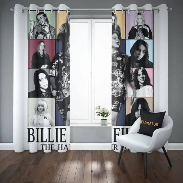 پرده پانچ طرح بیلی آیلیش Billie Eilish