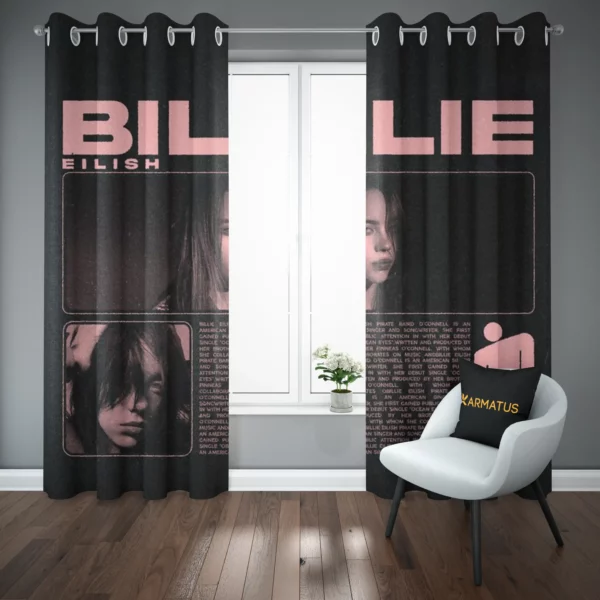 پرده پانچ طرح بیلی آیلیش Billie Eilish