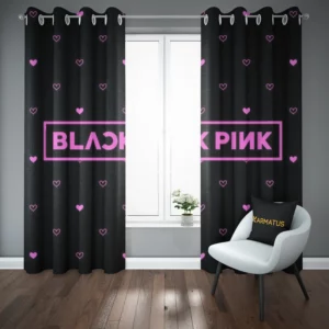 پرده پانچ طرح بلک پینک Black Pink