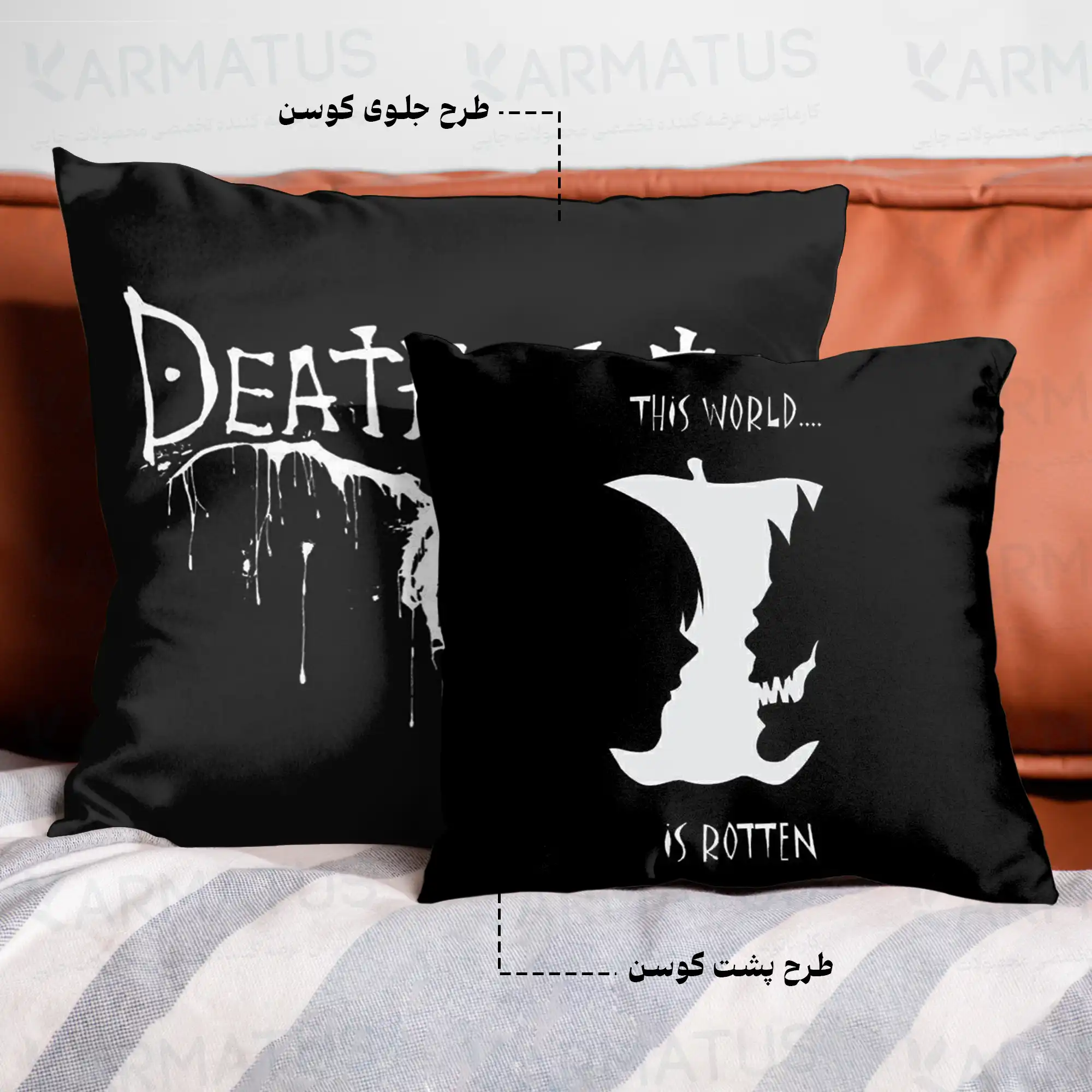 کوسن طرح انیمه دفترچه مرگ Death Note