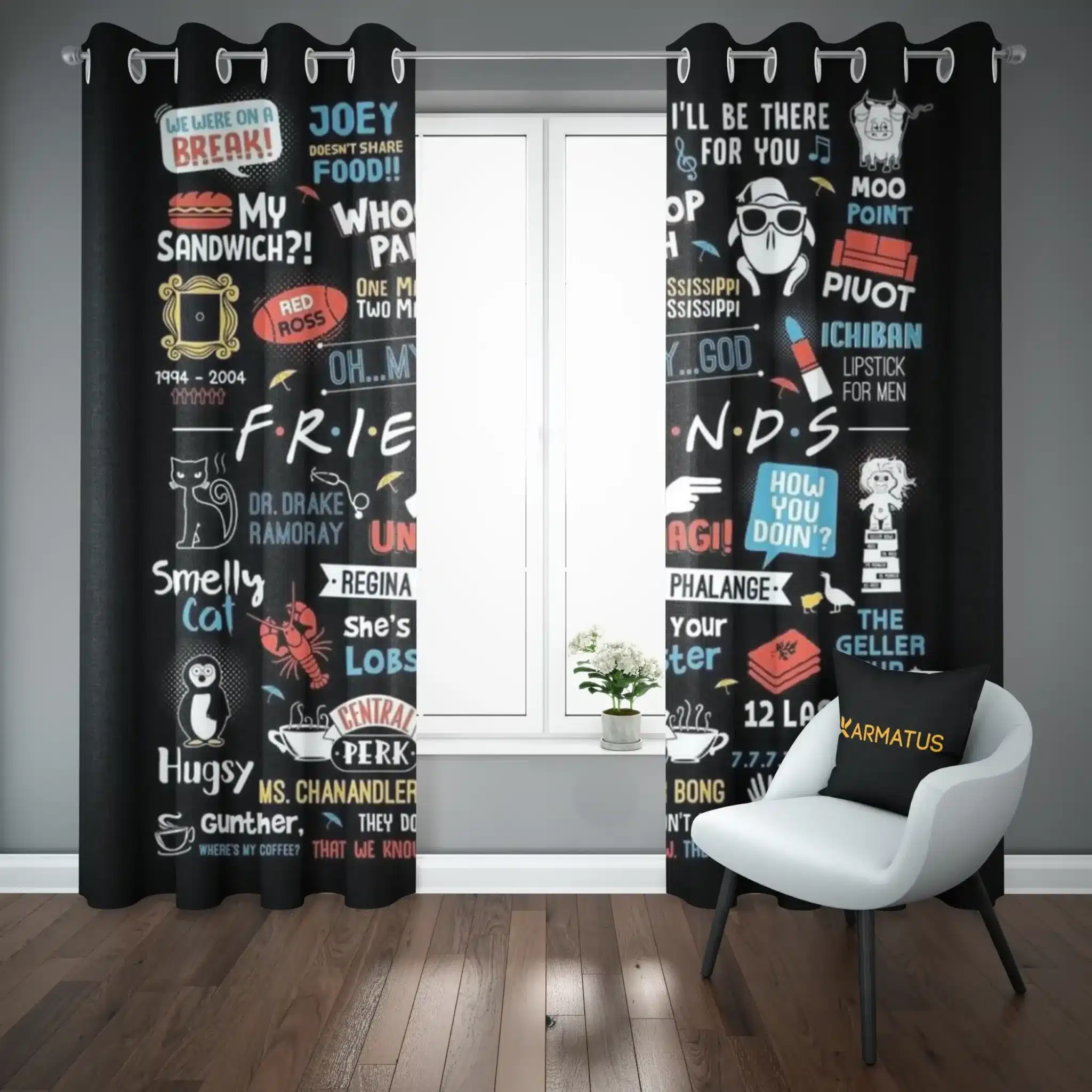 پرده پانچ سریال فرندز | کالکشن Tv Series - مدل Frn-003 3,499,000 تومان &Ndash; کارماتوس خرید خرید و قیمت پرده پانچ طرح سریال فرندز Friends - کارماتوس (پرده پانچی, پرده پانچی فیلم و سریال, دکوراسیون) از کرماتوس