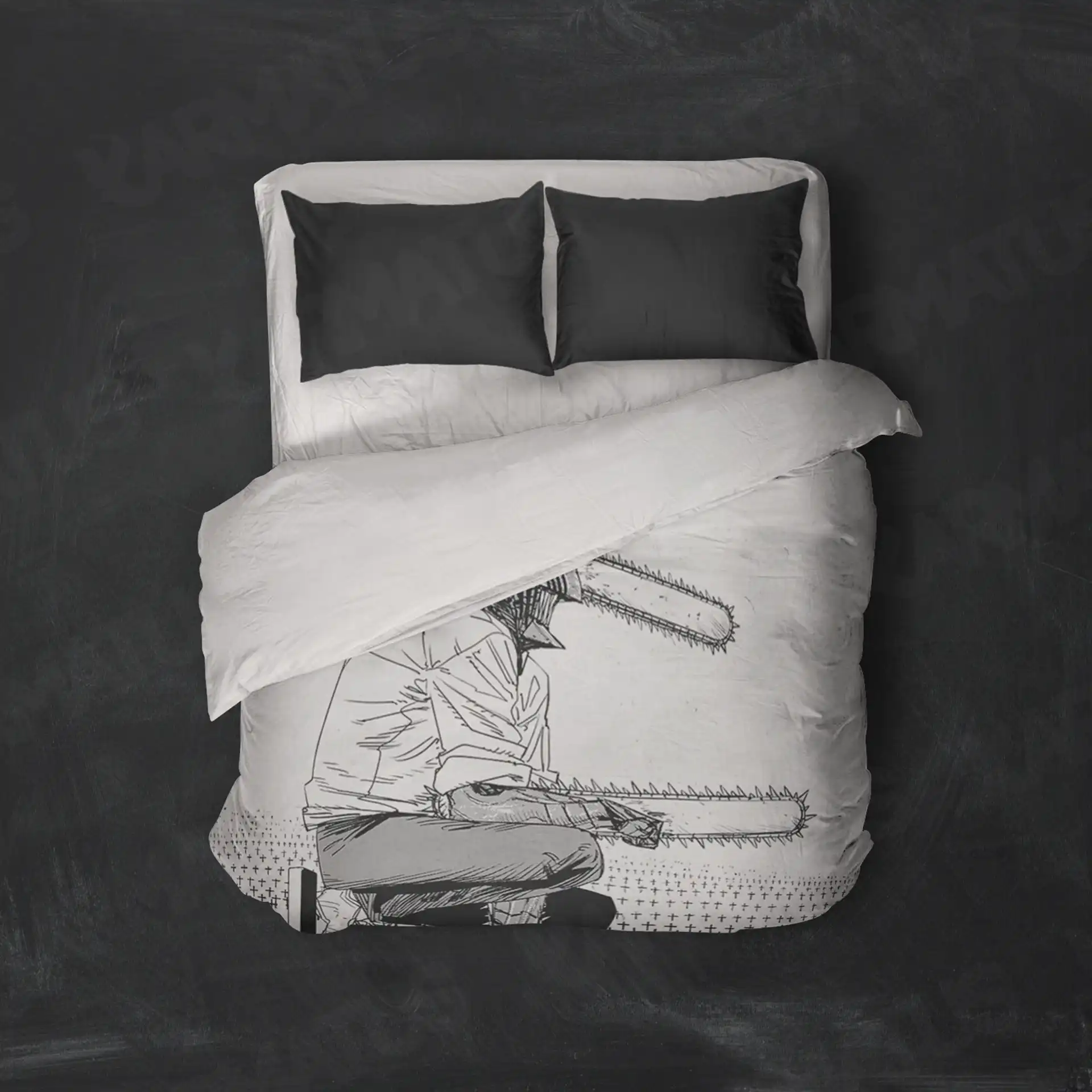 روتختی طرح مرد اره ای Chainsaw Man کد 5 5,900,000 تومان &Ndash; کارماتوس خرید روتختی طرح مرد اره ای Chainsaw Man یک و دو نفره - کارماتوس (دکوراسیون, روتختی, روتختی انیمه) از کرماتوس