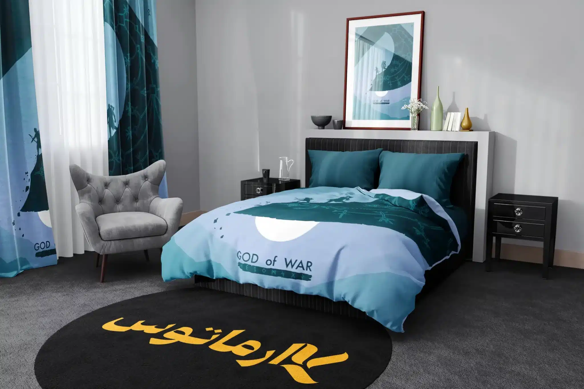 روتختی طرح گاد آف وار God Of War کد 2 5,900,000 تومان &Ndash; کارماتوس روتختی طرح گاد آف وار God Of War یک و دو نفره کارماتوس