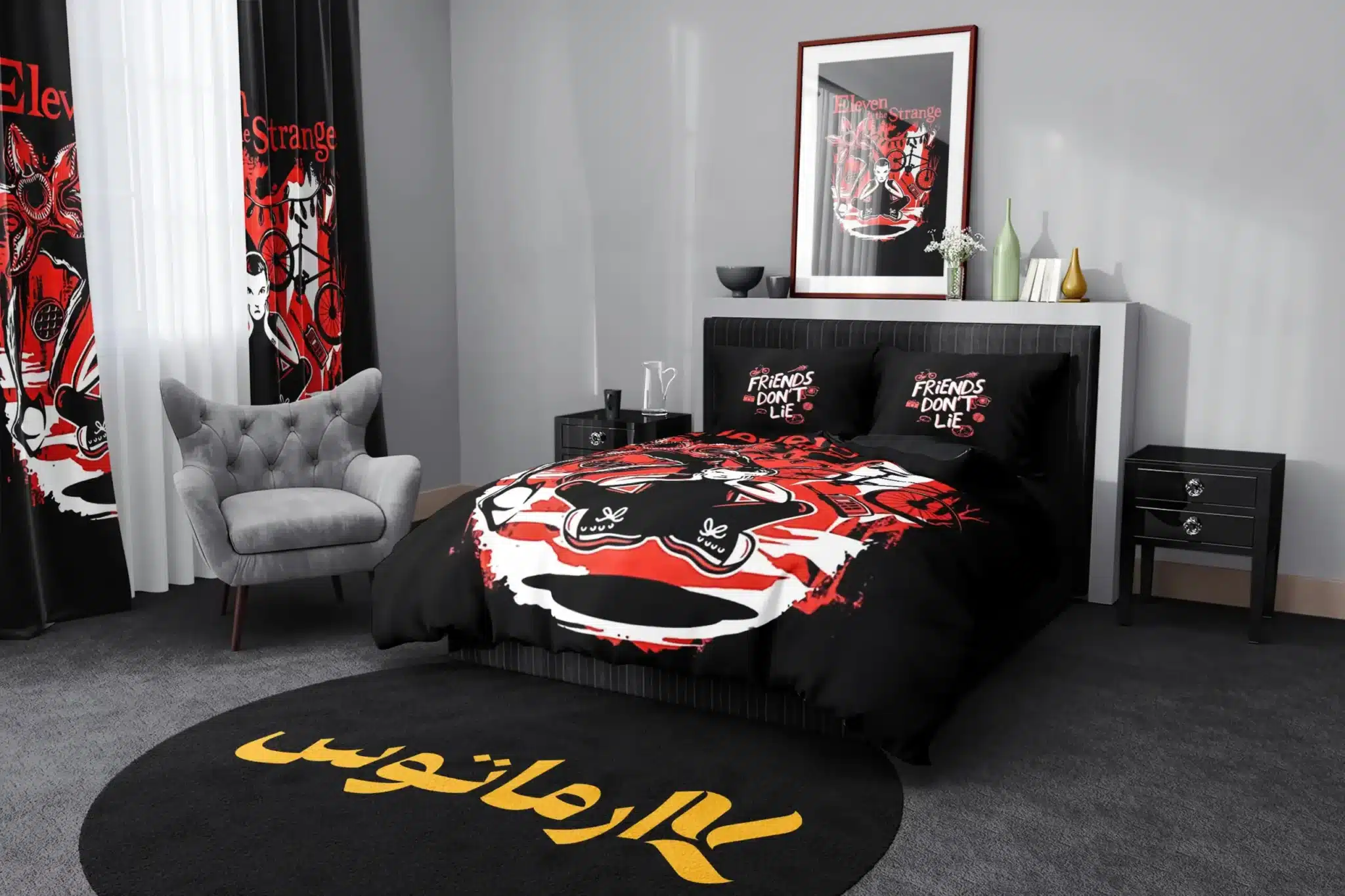 روتختی طرح چیز های عجیب Stranger Things کد 2 5,900,000 تومان &Ndash; کارماتوس روتختی طرح چیز های عجیب Stranger Things یک و دو نفره کارماتوس