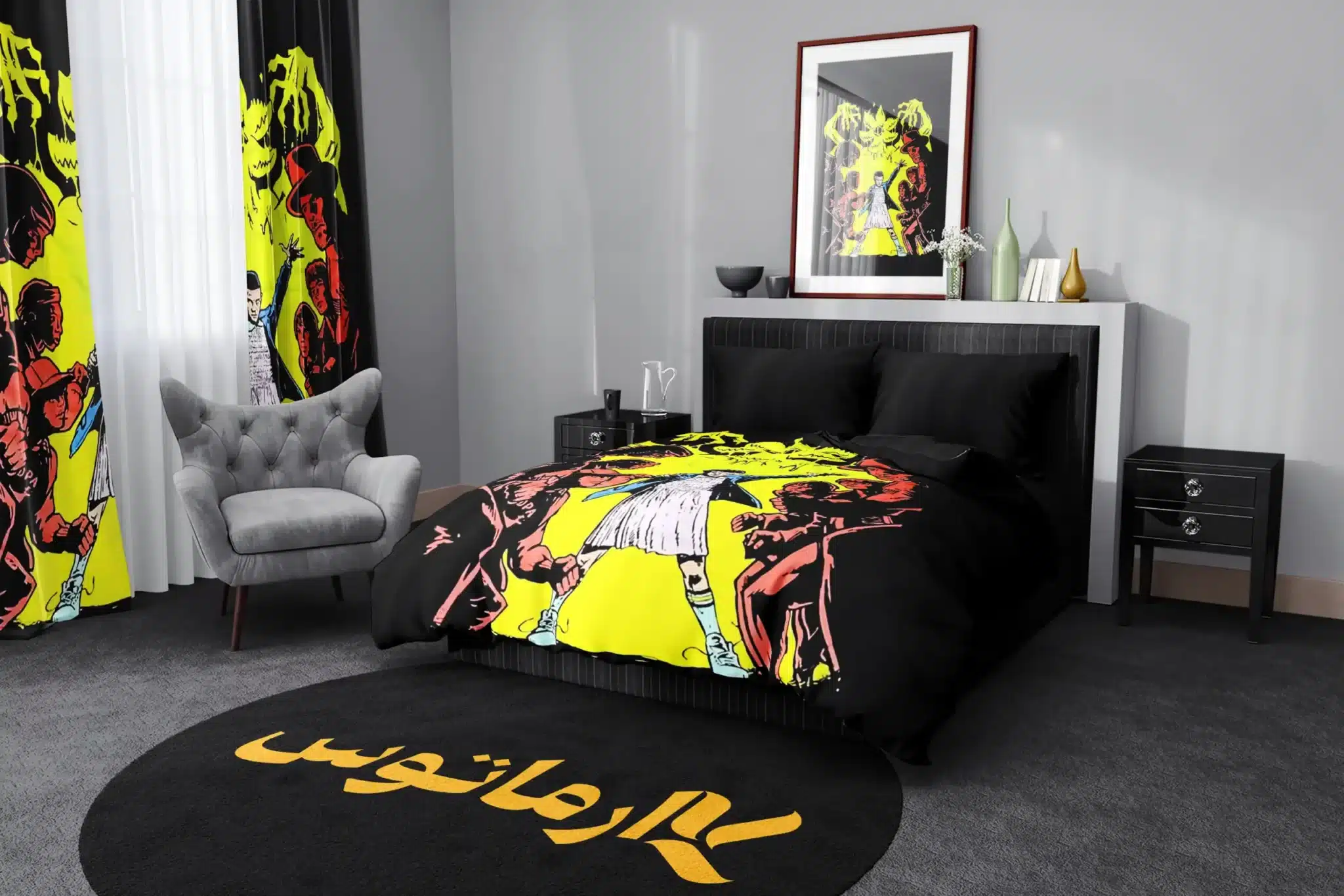 روتختی طرح چیز های عجیب Stranger Things کد 8 5,900,000 تومان &Ndash; کارماتوس روتختی طرح چیز های عجیب Stranger Things یک و دو نفره کارماتوس