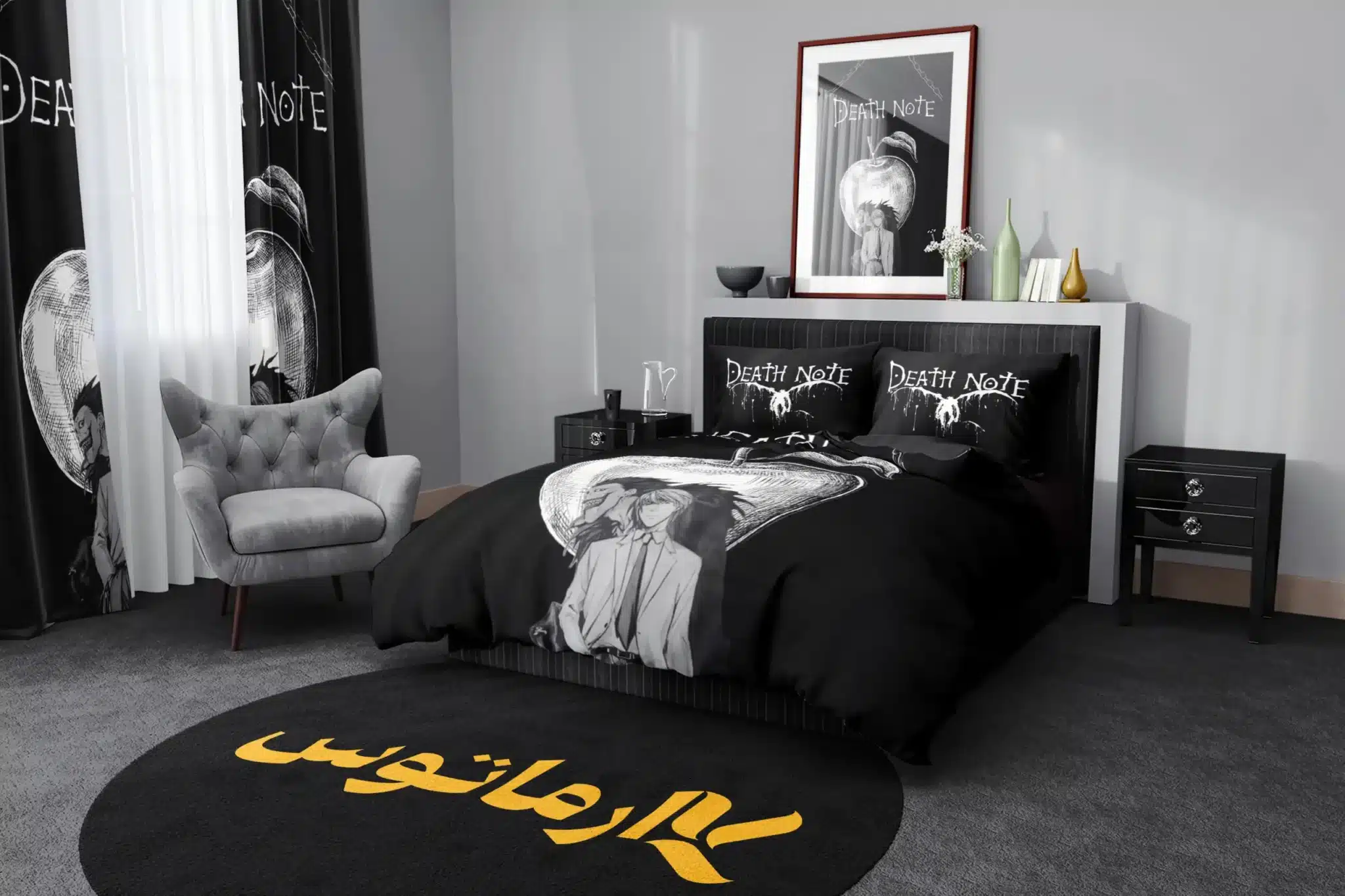 روتختی طرح دفترچه مرگ Death Note کد 1 5,900,000 تومان &Ndash; کارماتوس روتختی طرح دفترچه مرگ Death Note یک و دو نفره - کارماتوس