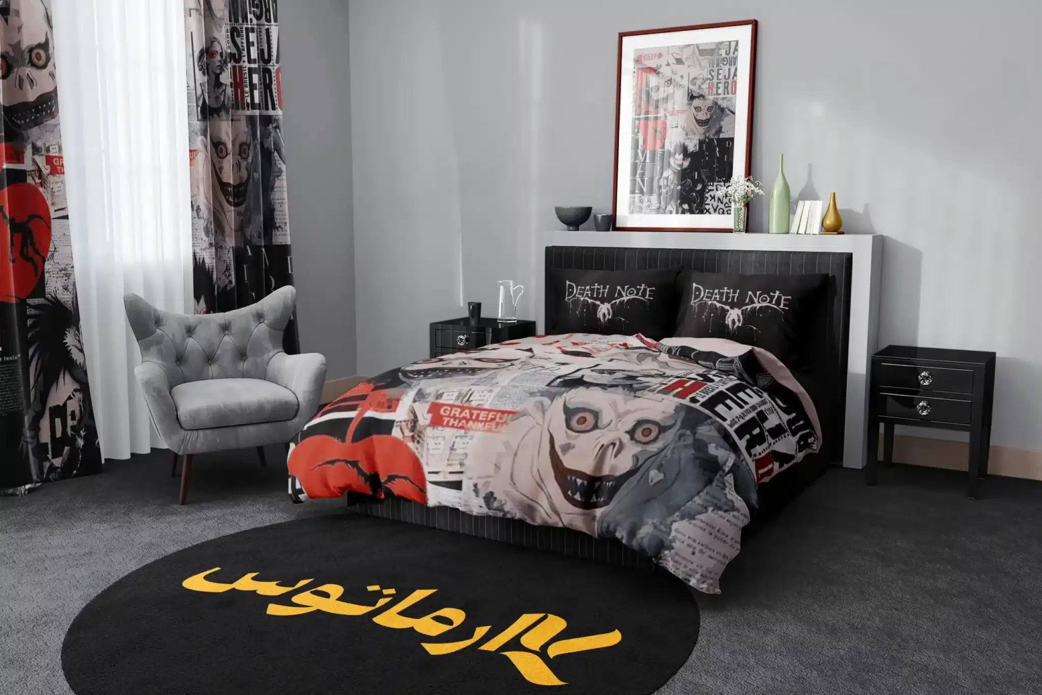 روتختی طرح دفترچه مرگ Death Note کد 6 5,900,000 تومان &Ndash; کارماتوس روتختی طرح دفترچه مرگ Death Note یک و دو نفره - کارماتوس