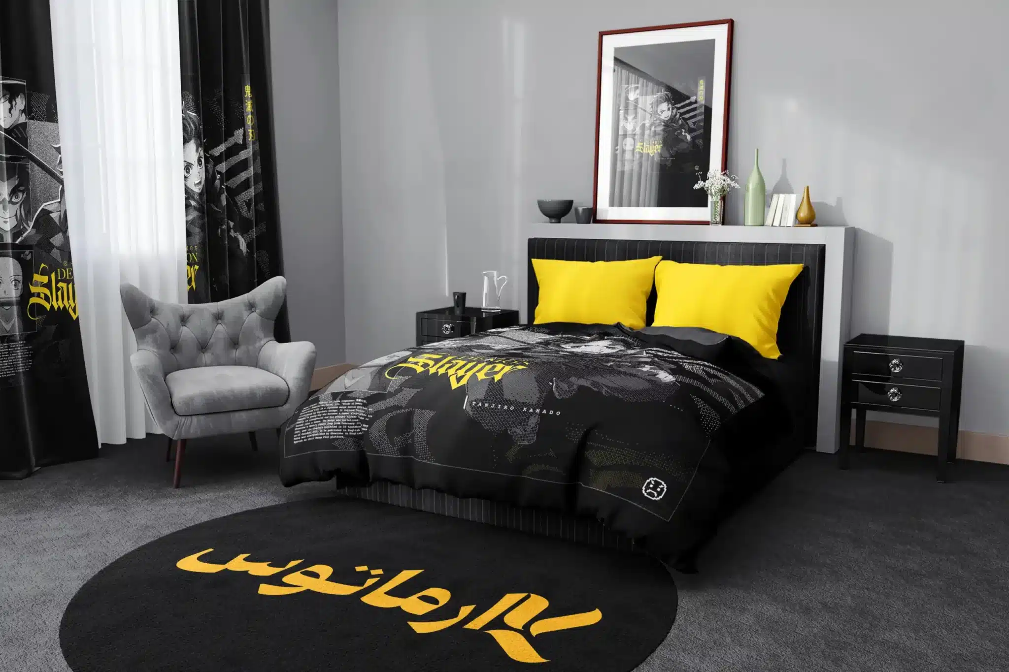 روتختی طرح شیطان کش Demon Slayer کد 1 5,900,000 تومان &Ndash; کارماتوس روتختی طرح شیطان کش Demon Slayer یک و دو نفره کارماتوس